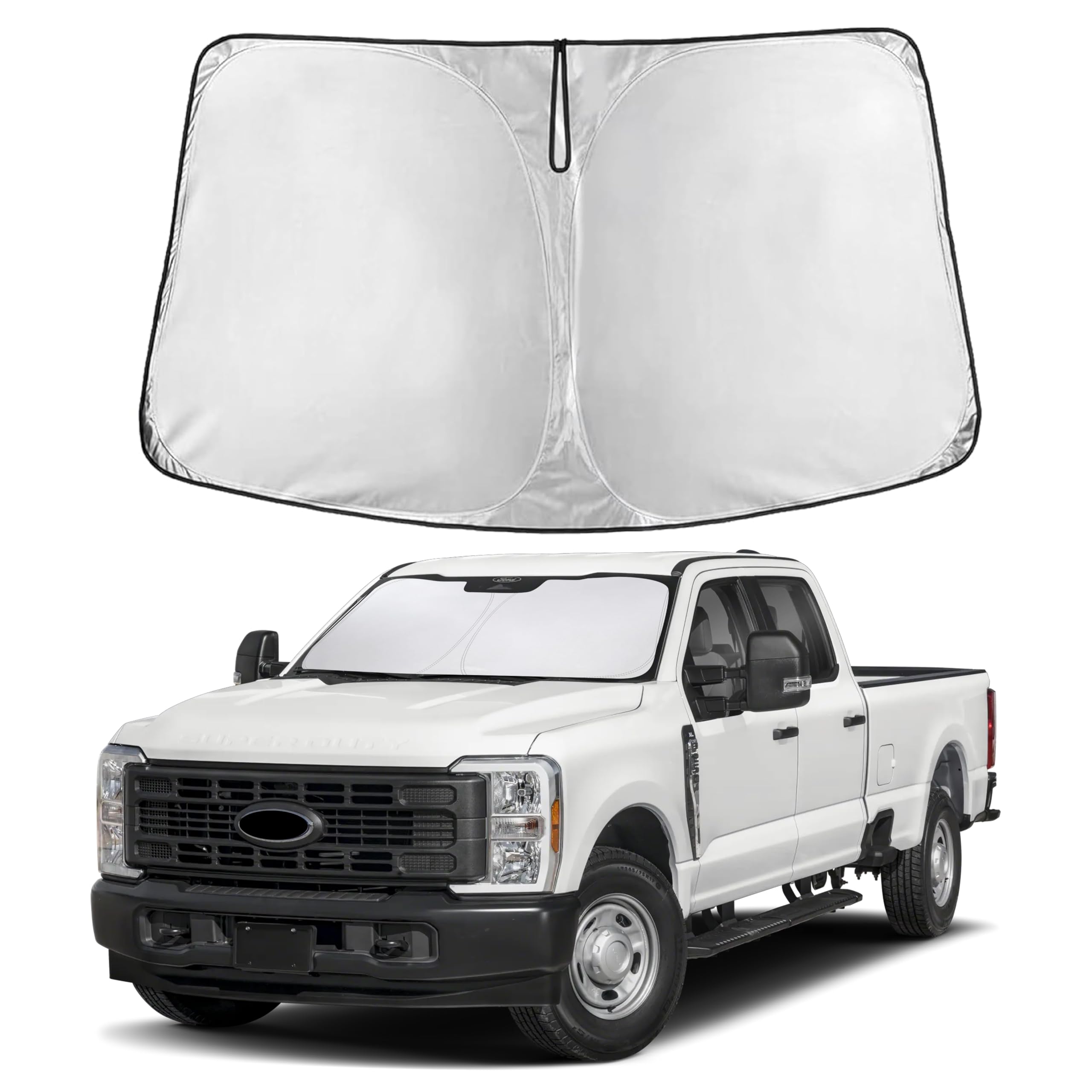 EcoNour Windshield Sun Shade Compatible for Ford F250 2017–2024 2025 2026