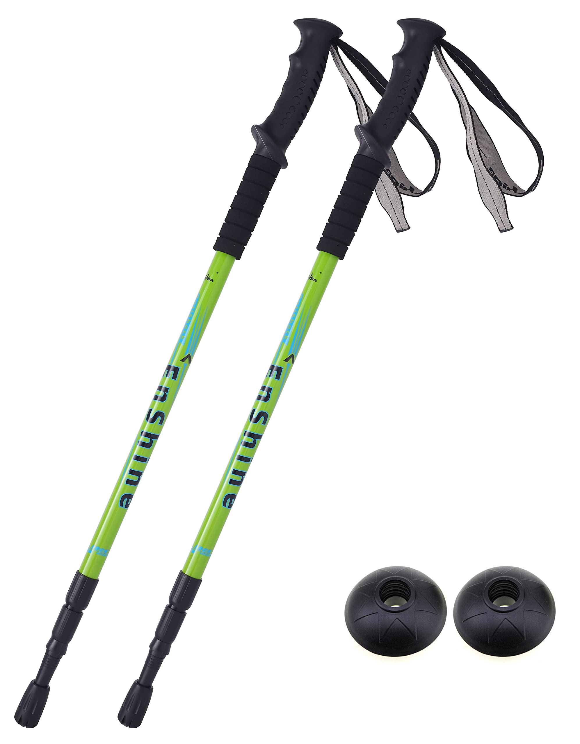 2 X Hikehobby® Antishock With Handle Trekking Walking Hiking Stick Pole (green)