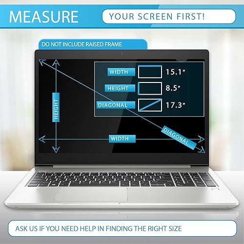 Miniatura 4 de Protector de pantalla antirreflejo y antihuellas dactilares (paquete de 3) para portátiles 17.3