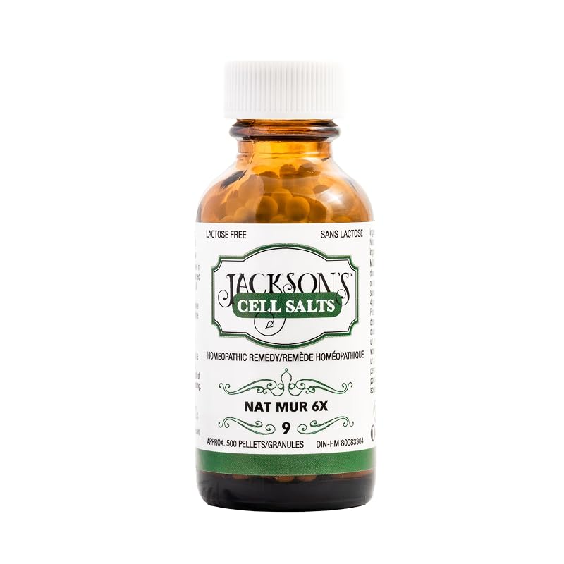 Jackson's Sal mineral homeopático Natrum muriaticum 6X, 500 pellets