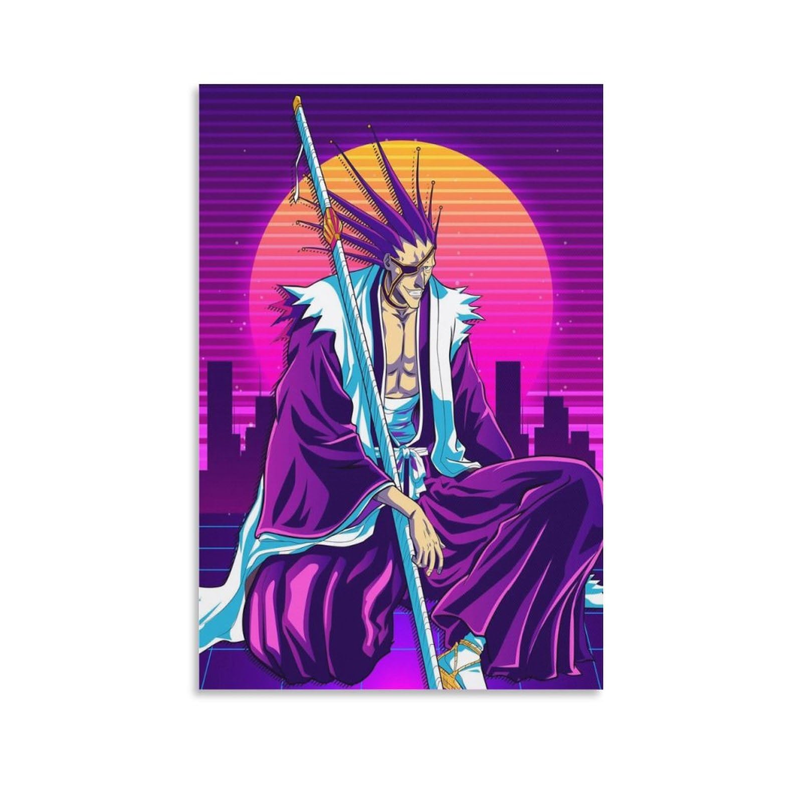 Amazon.co.jp: BLEACH HD キャラクターポスター 更木剣八 80 レトロ 1 