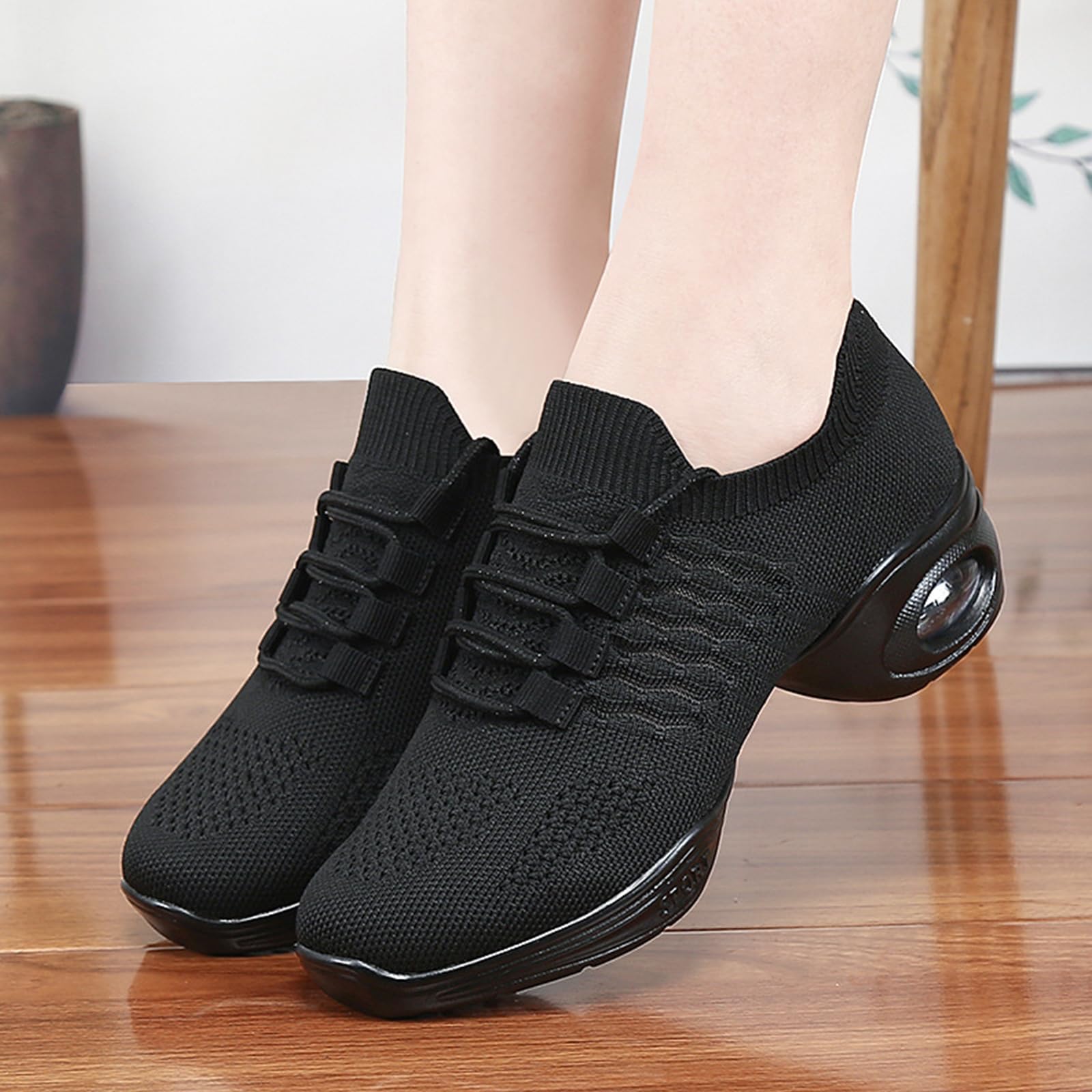 Chaussures de Danse Modern Jazz Femme, Baskets de Danse Semelles Divisée pour Fitness Gym Danse Hip Hop