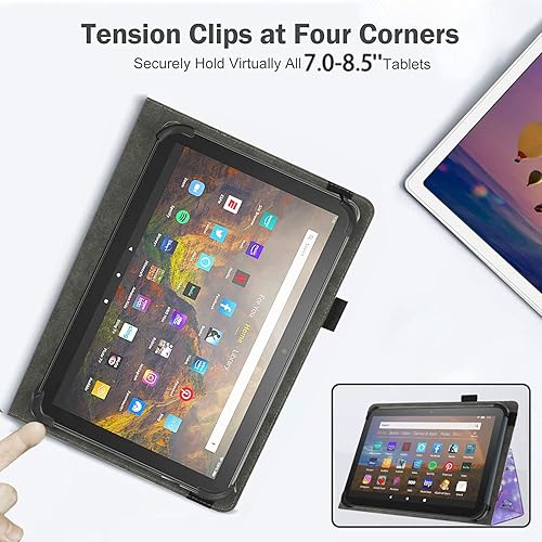 Miniatura 6 de Pudiceva Funda universal para tablet de 8 pulgadas, funda universal de 8 y 9 pulgadas, soporte plegable para tableta con pantalla táctil de 7.9 a