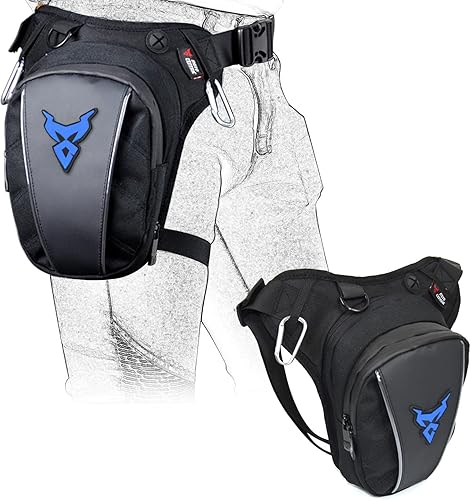 MIGHTYDUTY Riñonera de motocicleta para hombre, cintura Oxford de gran capacidad para motocicleta, bolsa multifuncional de múltiples bolsillos para
