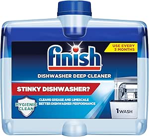 Finish Dishwasher Cleaner Liquid, Deep Cleans Hidden Grease &amp; Limescale, Fights Odors &amp; Maintains Performance, 3 Month Supply, 8.45oz, 1 Bottle