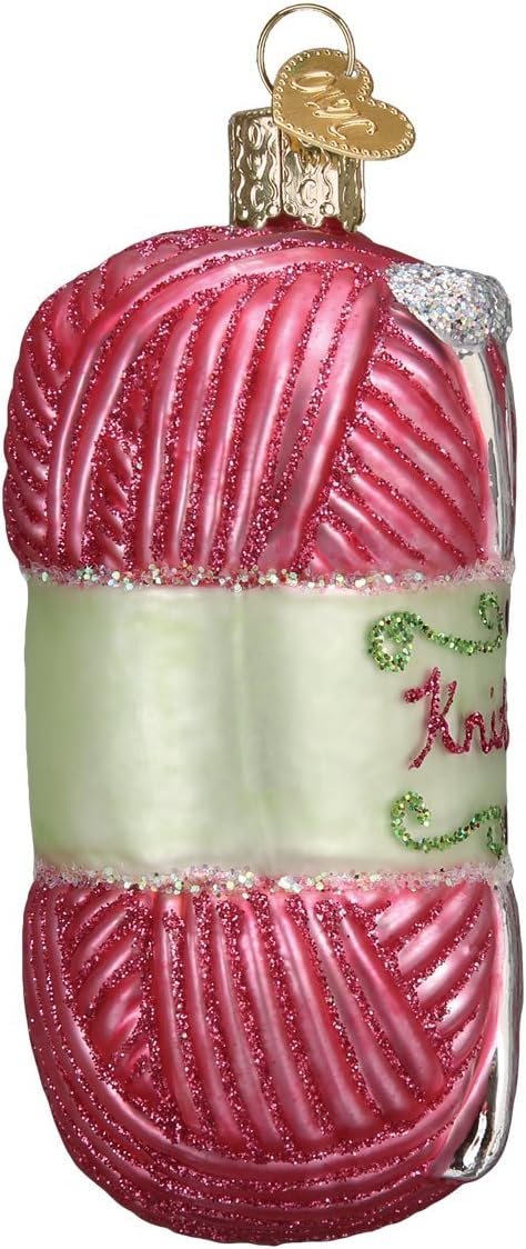 Old World Christmas 32255 Hobbies Gifts Glass Blown Ornaments for Christmas Tree Knitting Yarn, 3.75 Inches - Image 4