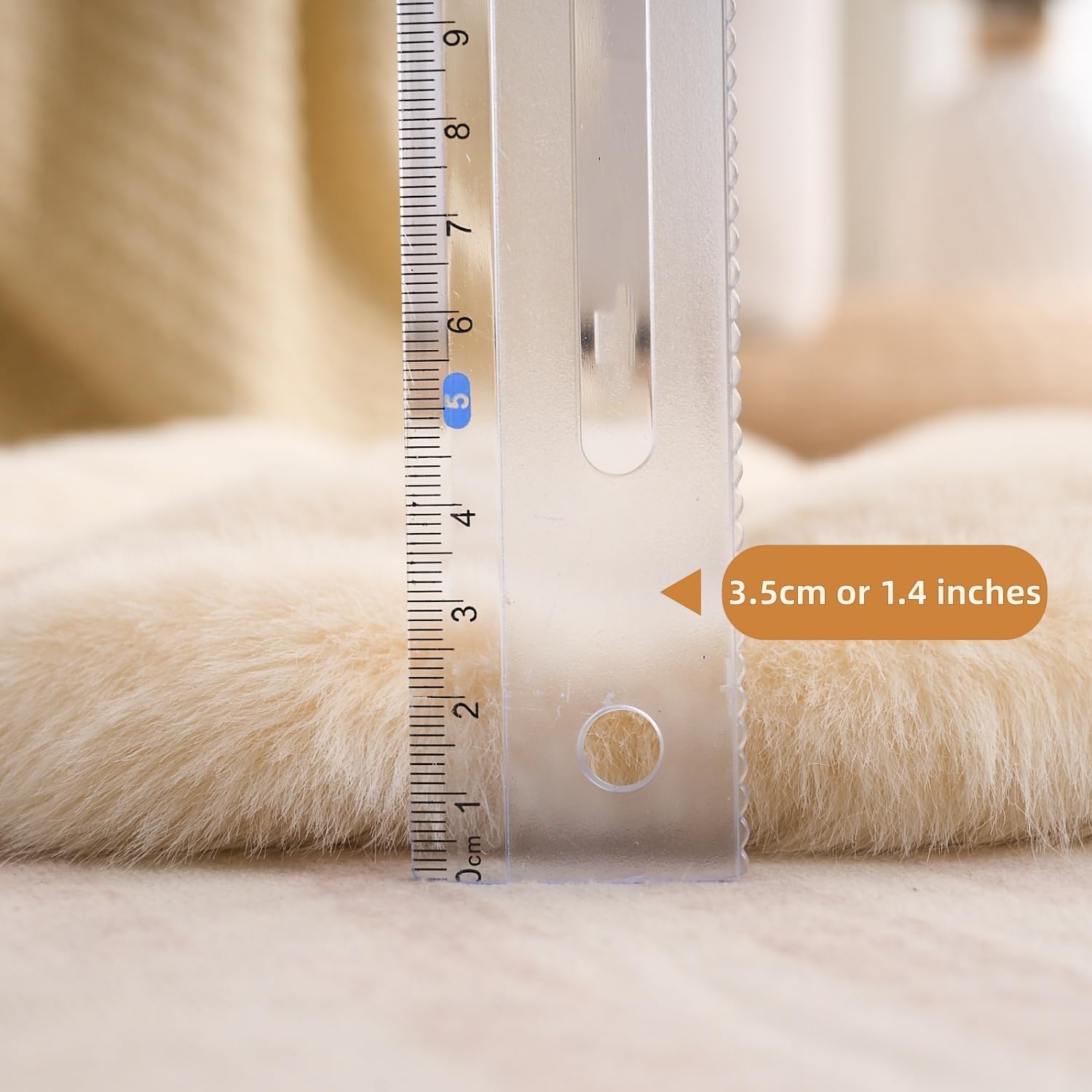 SHENGOCASE Round Faux Rabbit Fur Pet Bed Kneading Cushion, 16 inches, Cat Tree Tower Replacement Pad, 4-Pack (White)