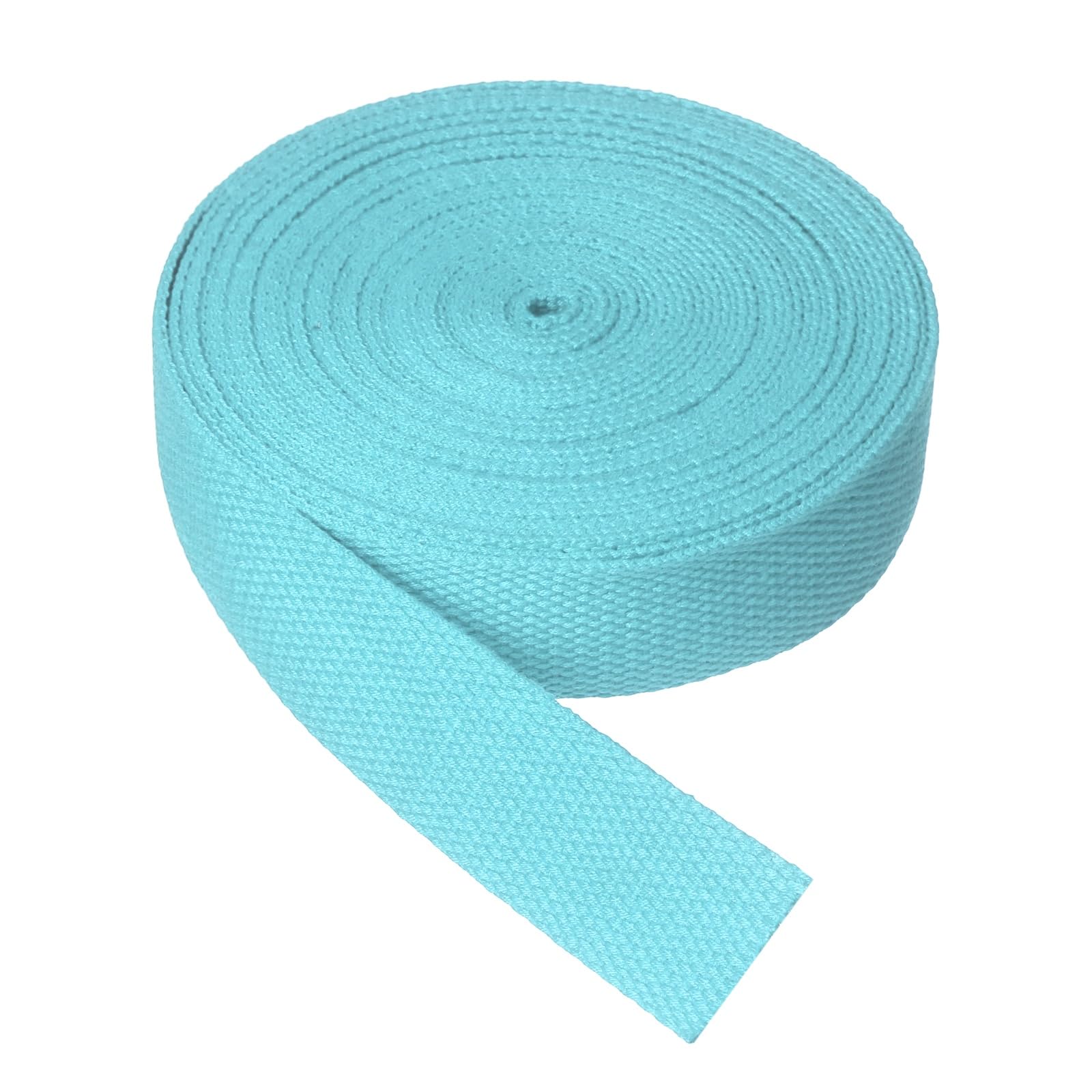 sourcing map Cotton Twill Tape, 3.2cm x 4.6M Cotton Ribbon Bias Binding Tape Trim Webbing Straps for Sewing DIY Crafts Gift Wrapping, Sky Blue