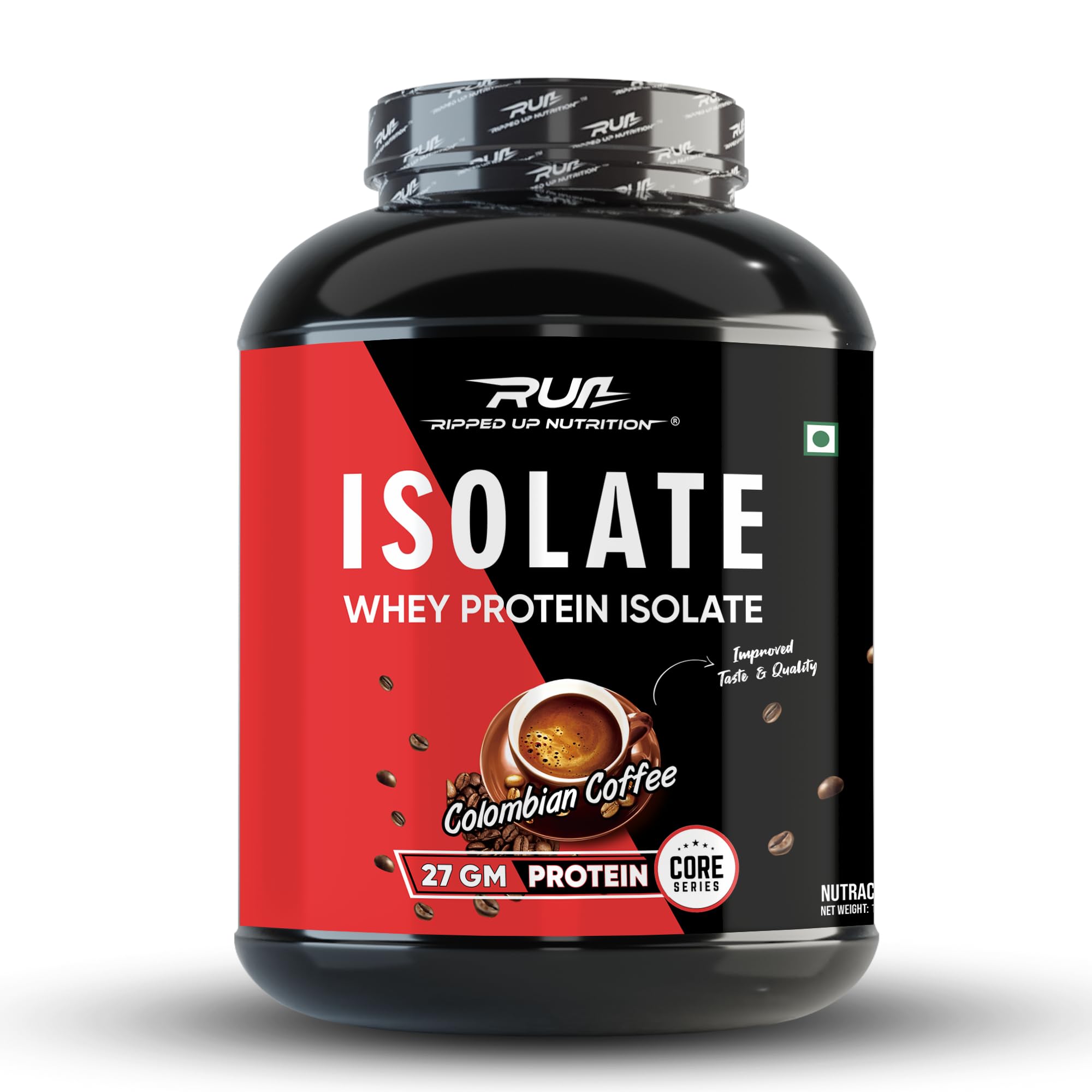 Ripped Up Nutrition 100% Pure Whey Protein Isolate | 27g Fast-Absorbing Protein/Scoop | Low Carb & Fat for Lean Muscle Growth | No Fillers or Maltodextrin | GMP Certified (Colombian Coffee, 1.8kg (4 lbs))-image-7