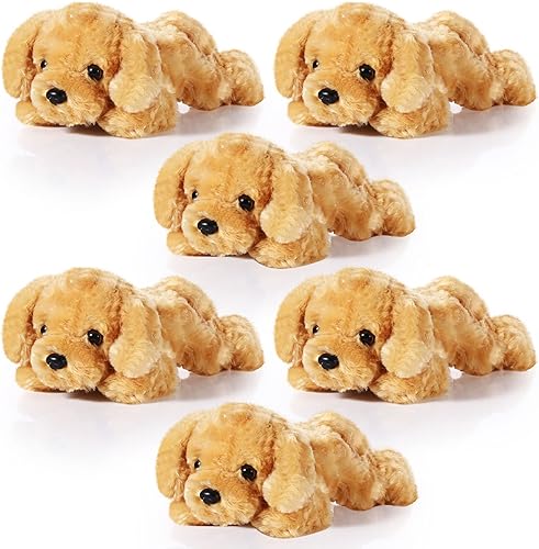 Miniatura 8 de Juego de 6 almohadas de felpa suave para perros de 8 pulgadas, juego de almohada de felpa suave para niños y niñas, temática de perro, recuerdo de