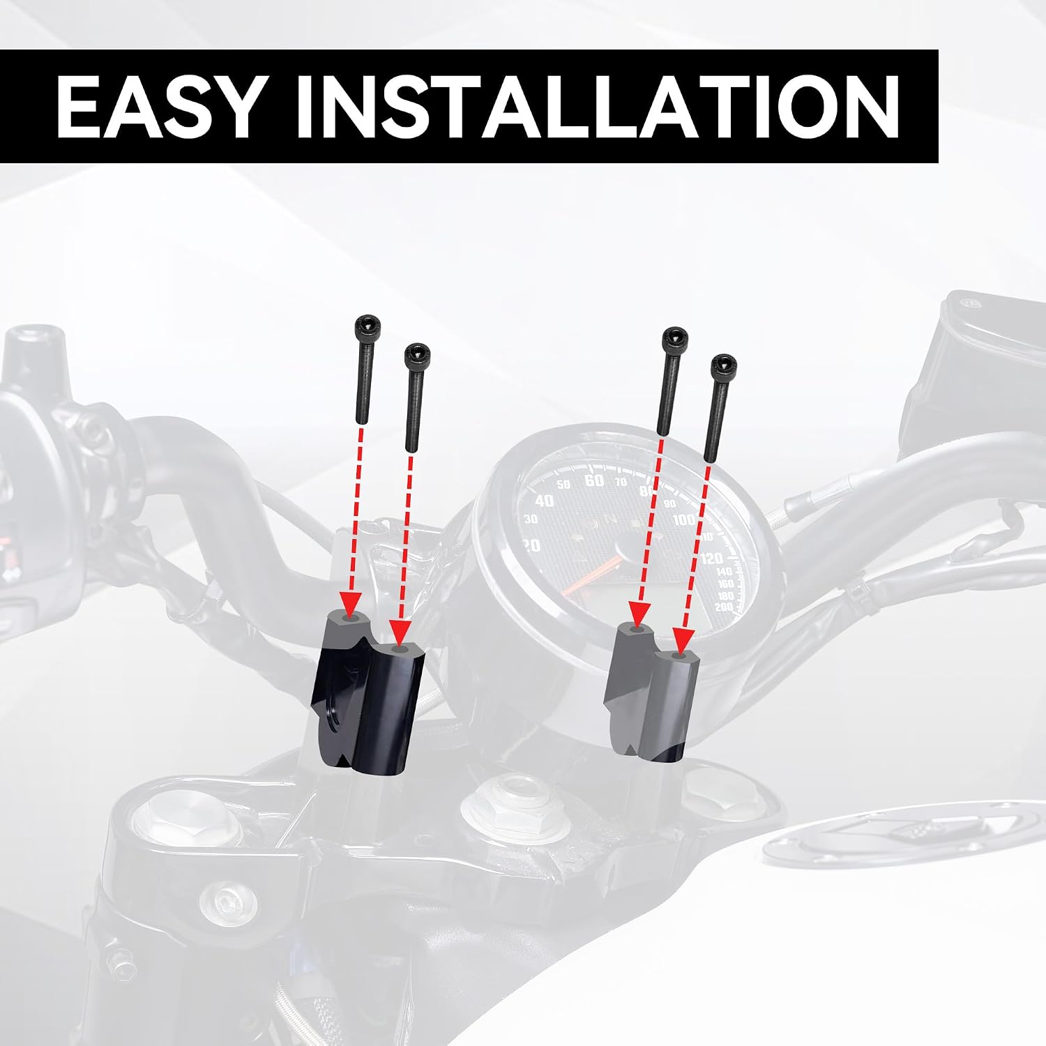 2.4-in Hight Handlebar Riser Aluminum Handle Bar Kit For Indian Scout/Bobber/Twenty/Sixty/Classic 2015-2026 Accessories