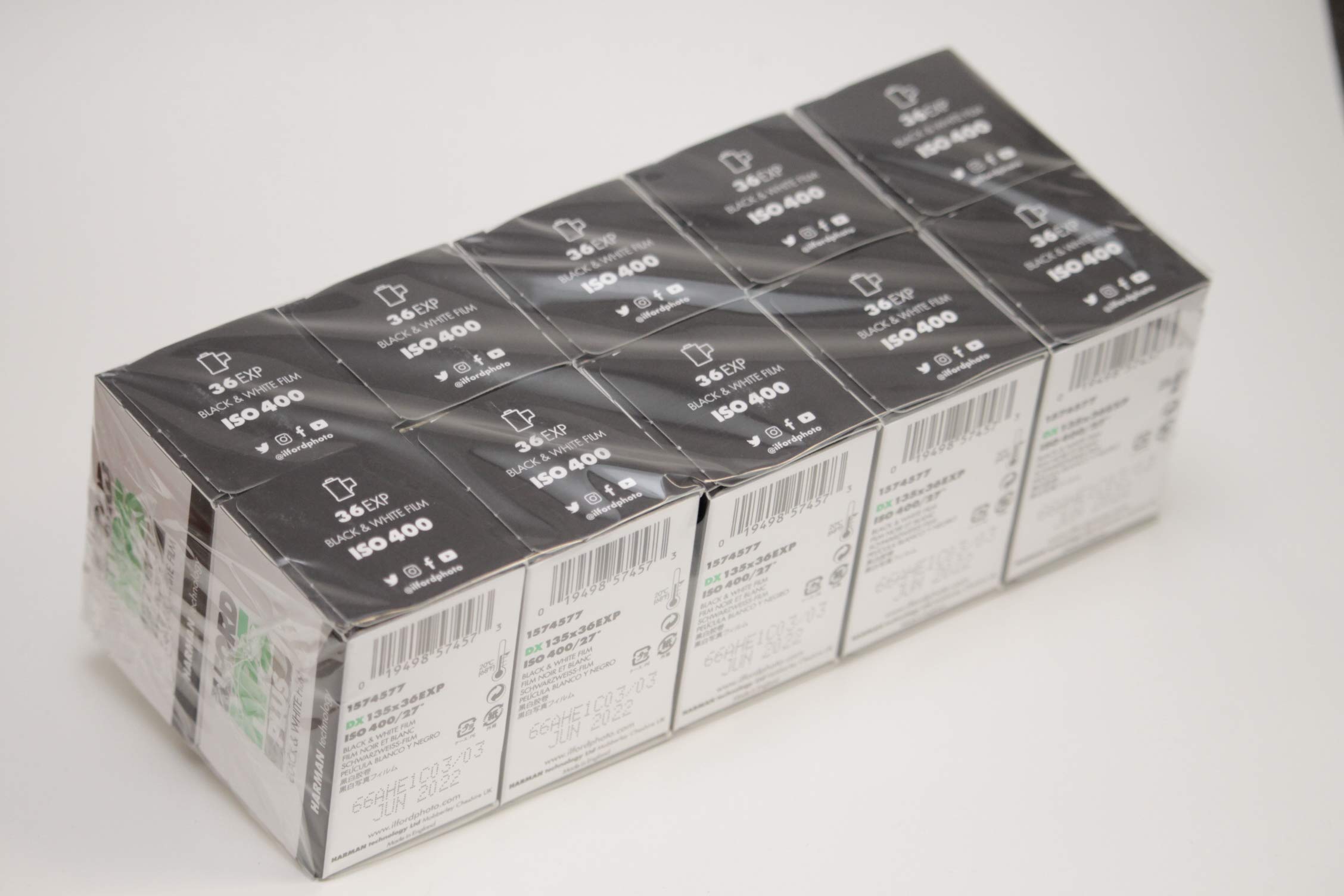 Lot de 10 Ilford HP5 Plus 135-36.