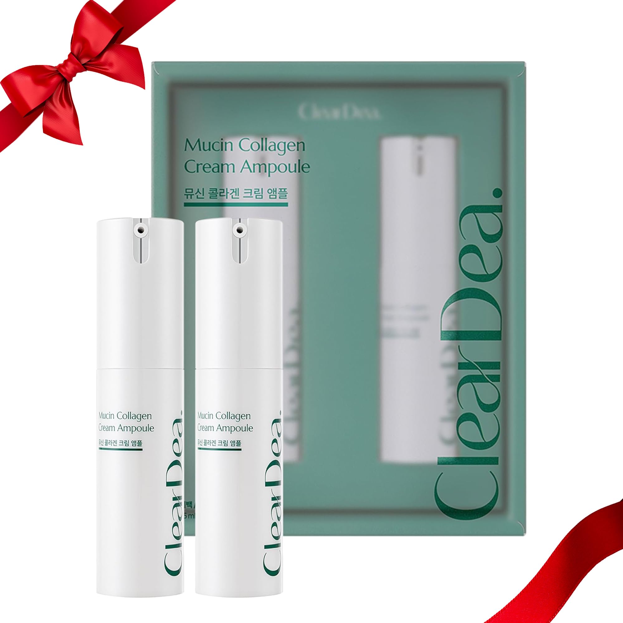 Mucin Collagen Cream Ampoule for face – Collagen-Powered Hydrating & Firming Skincare, Non-Greasy, Revitalizing Korean Beauty for All Skin Types, 15ml x 2