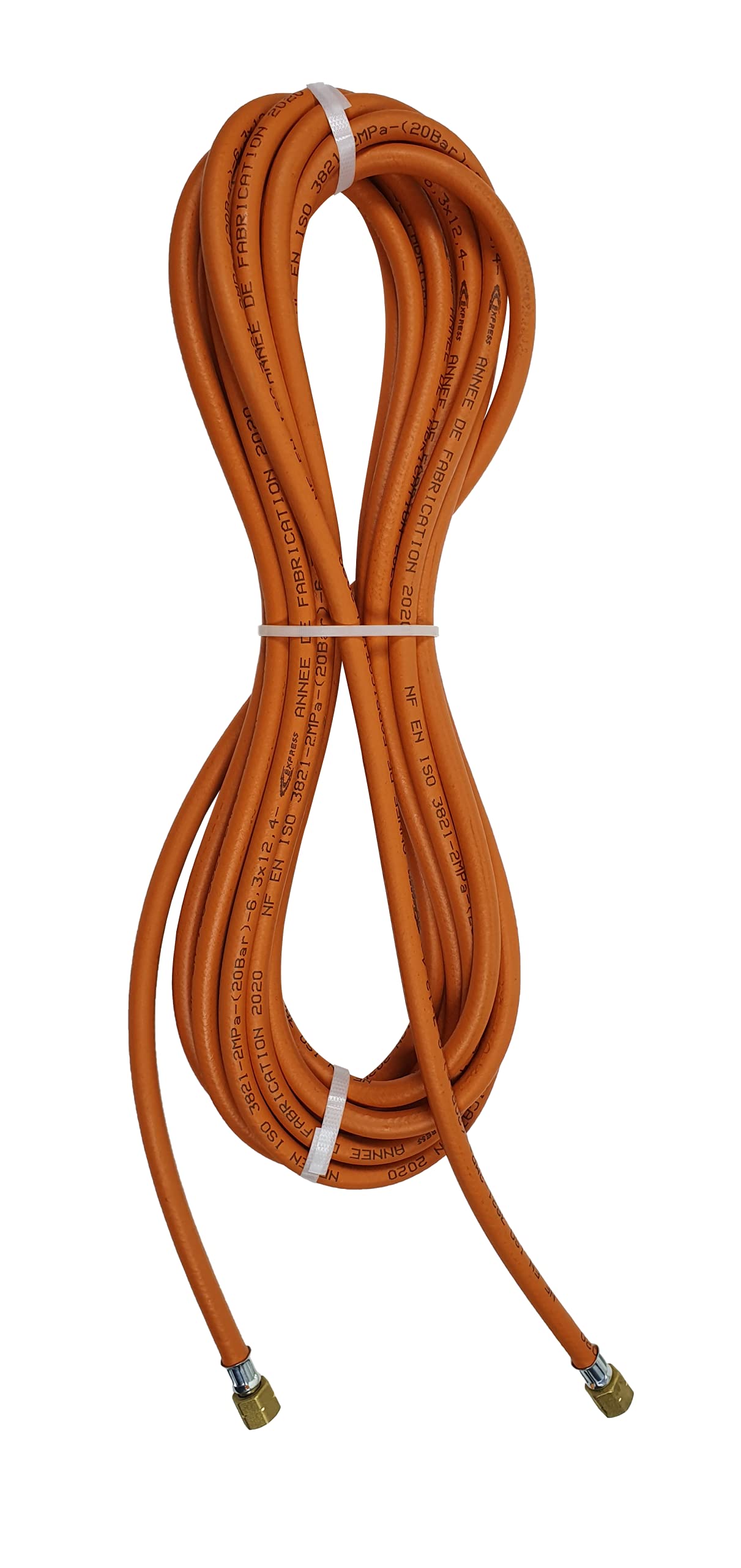 Tubo de Caucho de 10 m - Ø int. 6,3 mm - Racores de 3/8 Hembra Izquierda - Tubo de Goma - Antorcha de Soldadura - Soldador - Soplete - Piezas de Recambio - EXPRESS