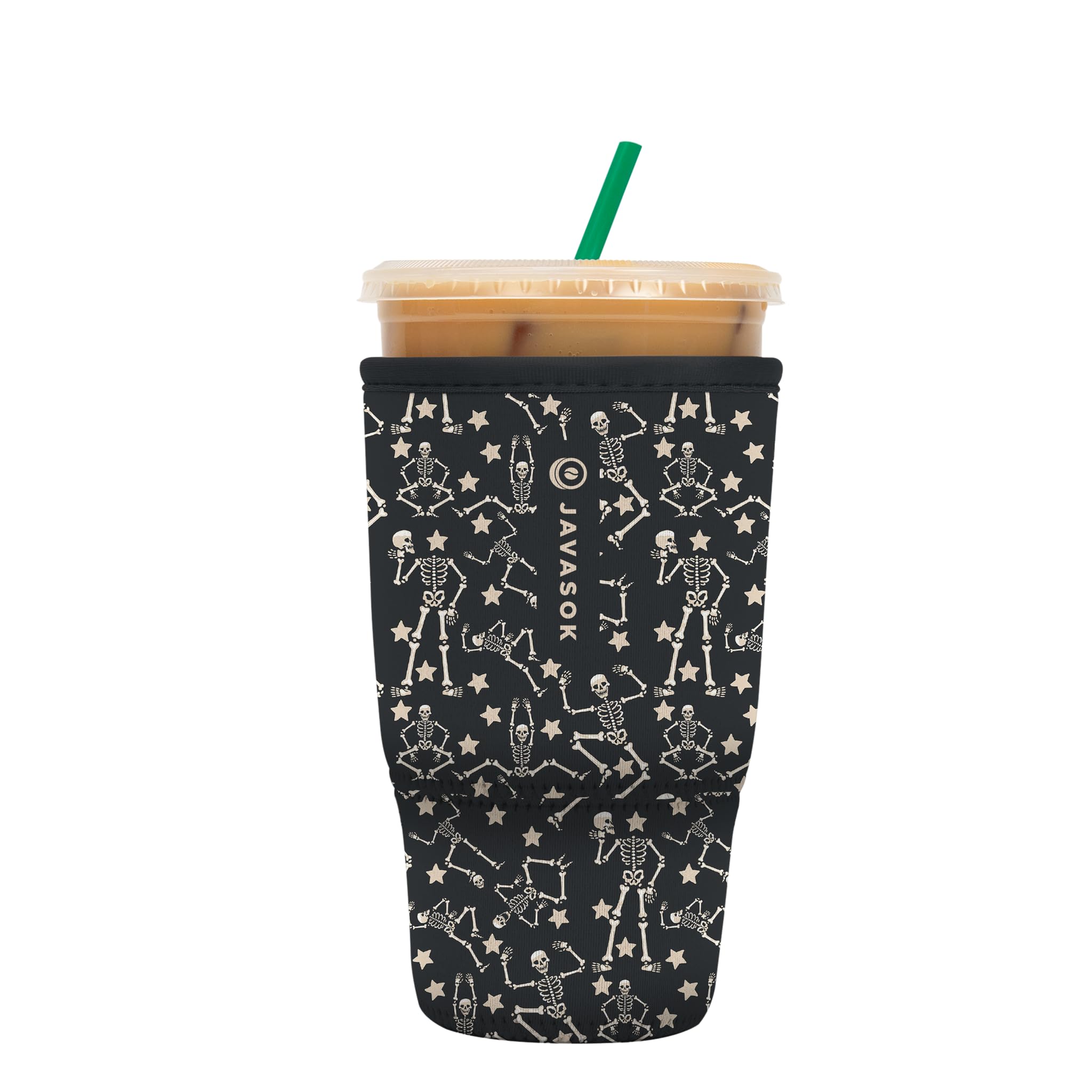 Sok It JavaSok Iced Coffee &amp; Cold Soda Insulated Neoprene Cup Sleeve (Rattle and Roll, Large: 30-32oz)