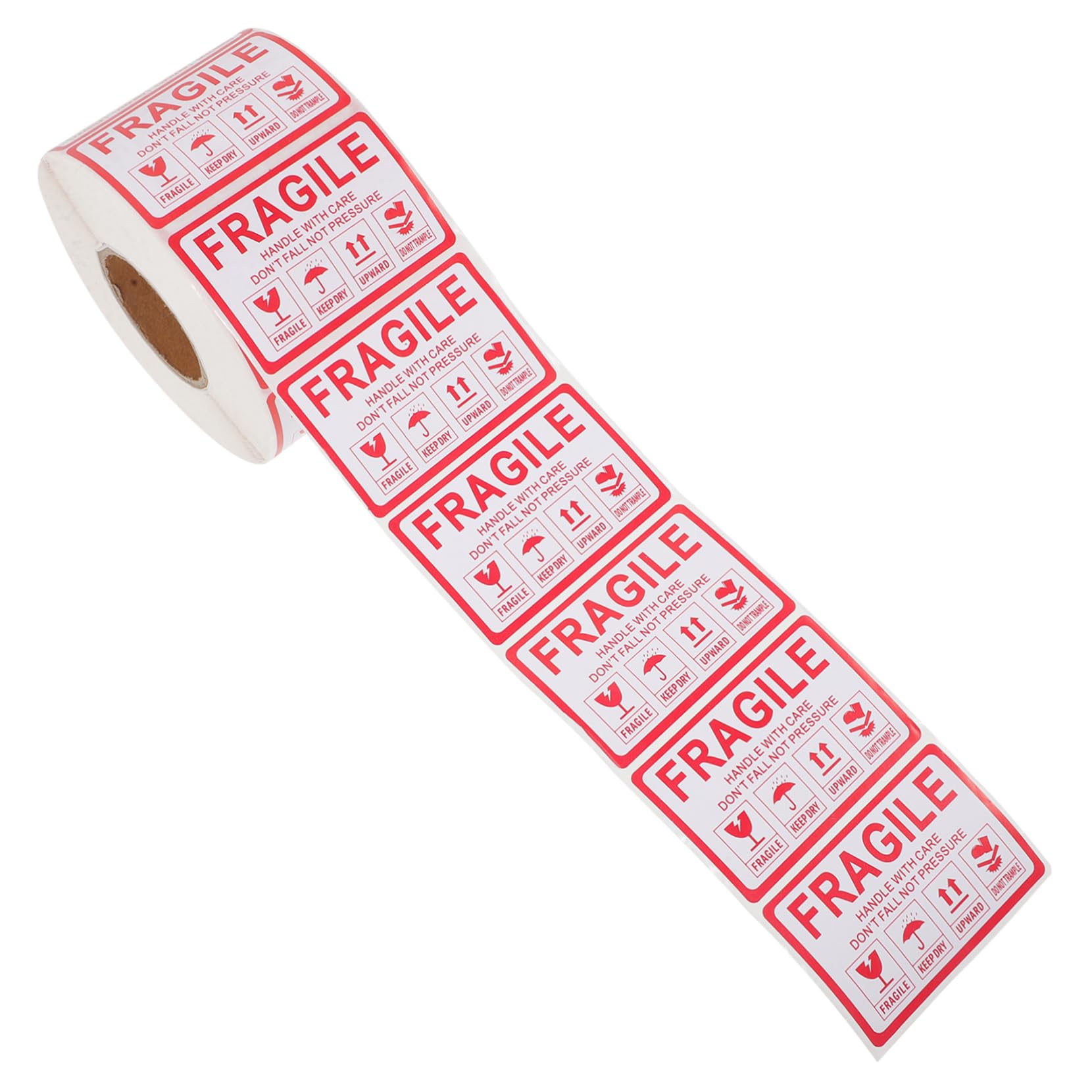Tofficu 3 Rouleaux étiquettes d'avertissement adhésives étiquette autocollantes etiquette fragile expédition ruban adhésif transparent Vide autocollant fragile autocollants fragiles Papier