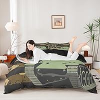 Vista 13 de Funda de edredón Happy Camping, juego de ropa de cama con temática de cámper para niños, funda de edredón de estilo rústico para decoración