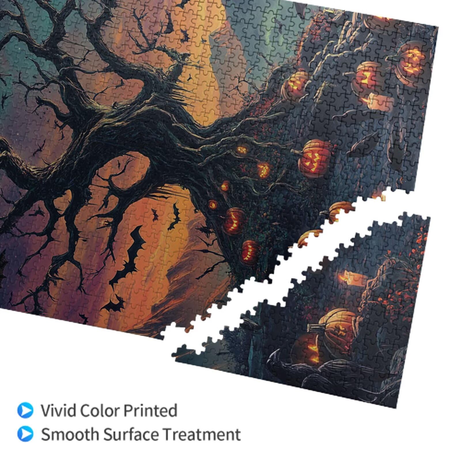 Puzzle Víspera de Todos los Santos Puzzle 1500 Piezas,Paisaje Rompecabezas Desafiante,Puzzles Adultos,Alta Definición Colorido Puzzles Madera con Caja de Regalo,Home Decoration,Regalo Mujer,p1215t