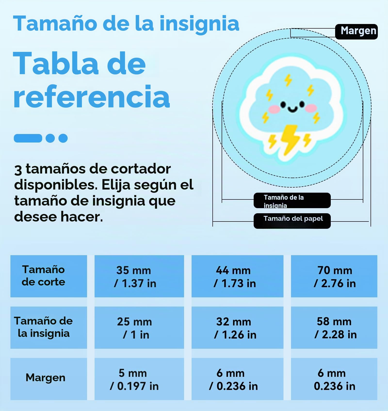 YUCHENGTECH Cortador de Insignia Redonda 32 mm
