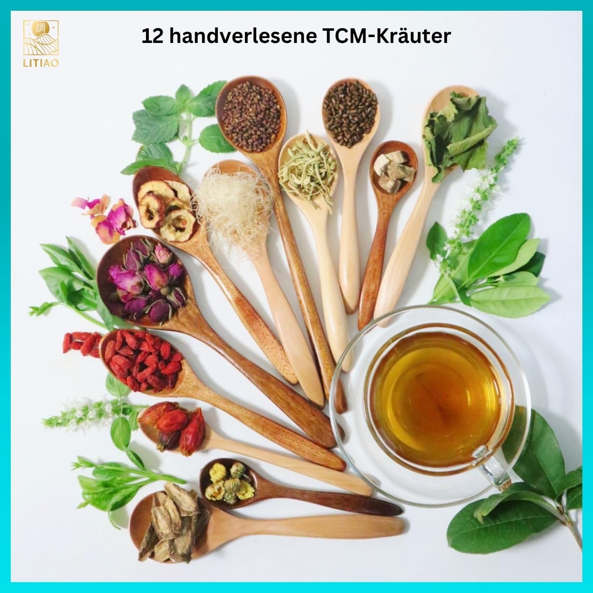 LITIAO HERZLICH Kräutertee mit 12 einzigartigen TCM-Kräutern - 3er Set