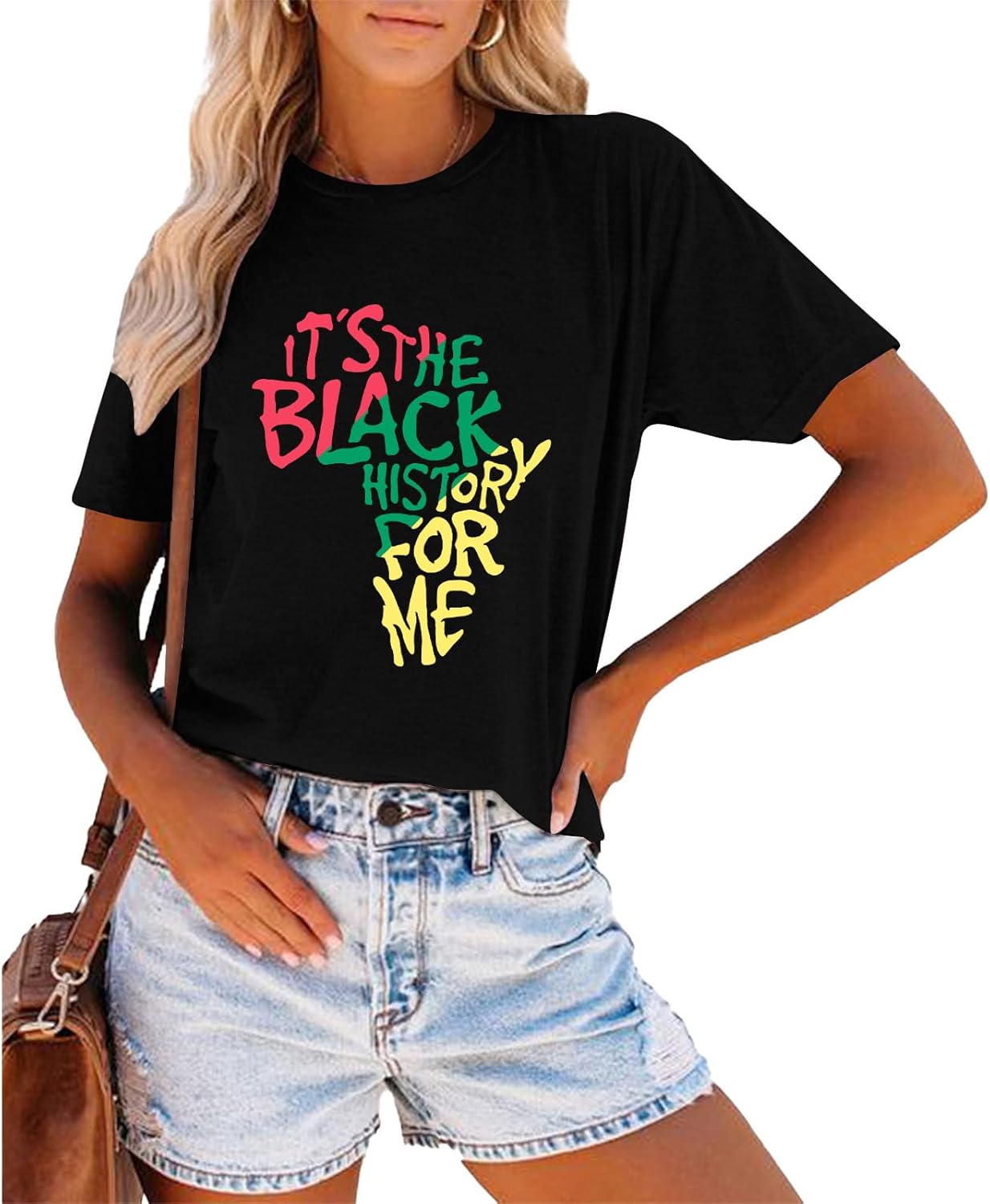 Black History Shirts Women Black History Month T-Shirt African American Culture Graphic Tee Tops - Image 4