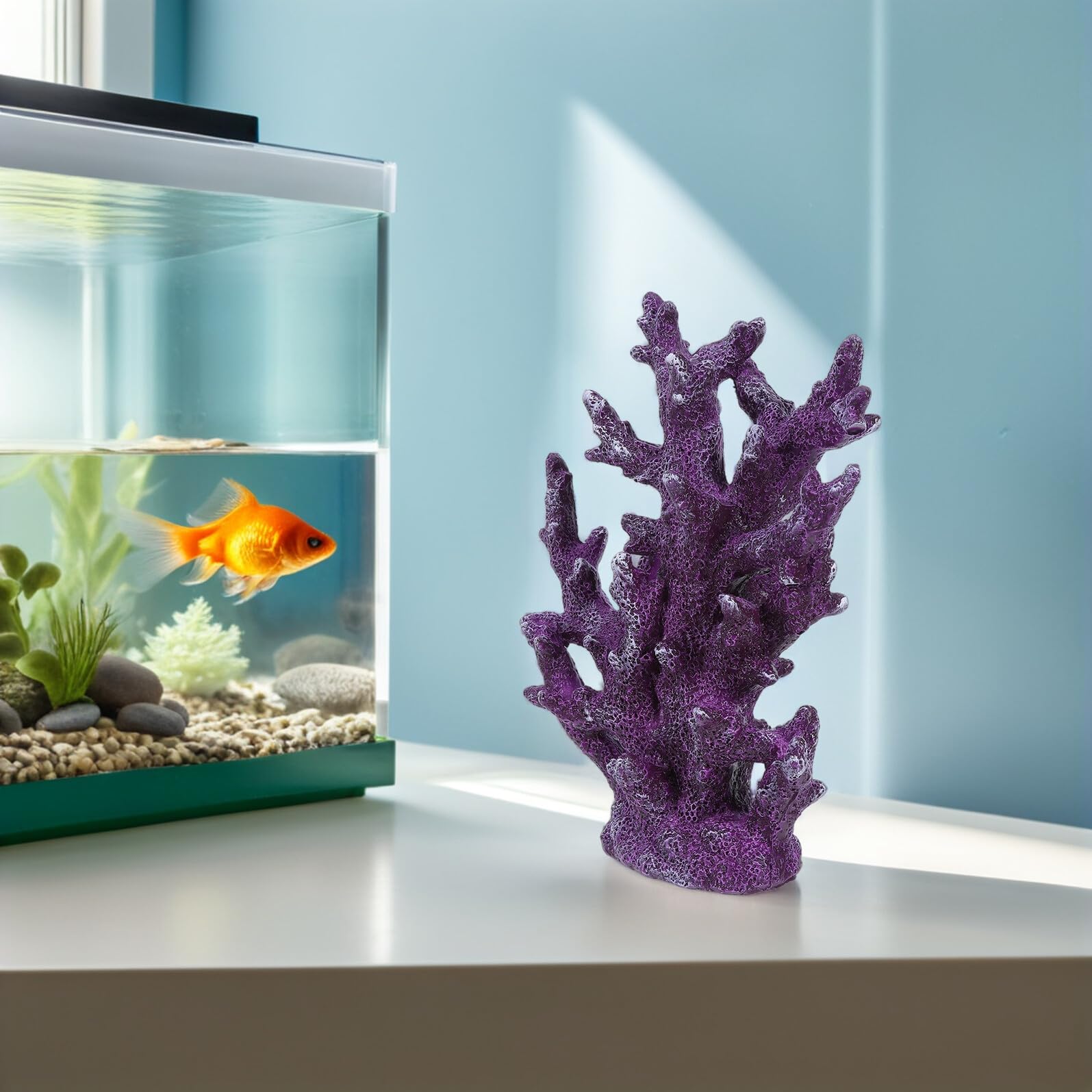 Symulowany Posąg Koralowca Wystrój Zbiornika z Rafą Koralową Wystrój Sztucznej Rafy Aquarium Coral Reef Rośliny Akwariowe Ozdoby Zbiorników Rafowych Sztuczny Koral Purple