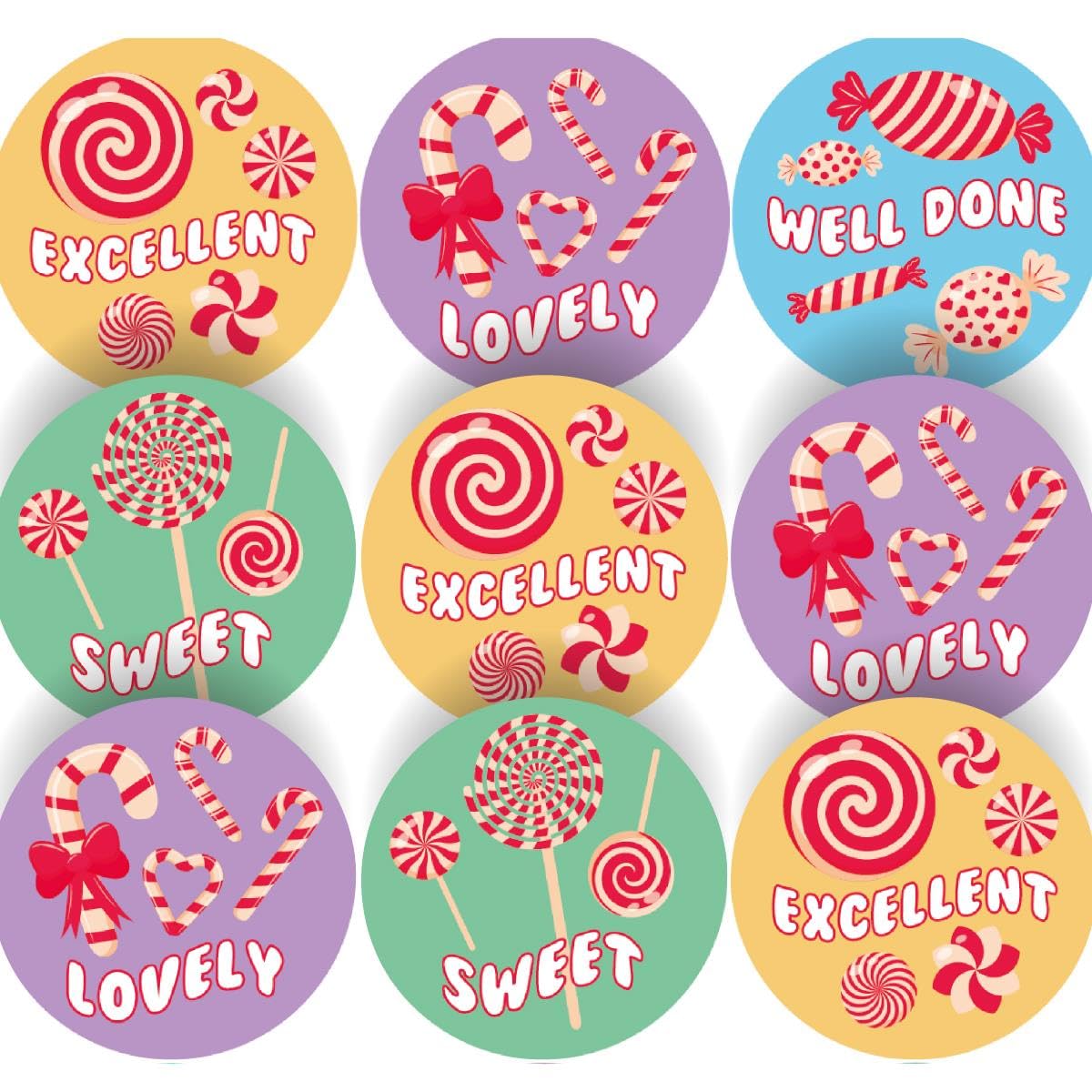 Sticker Stocker 144 Sweet Praise Words 30Mm Reward Stickers For School Teachers, Parents And Nursery