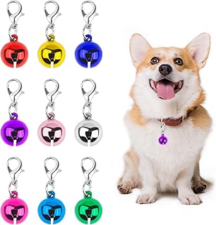 Pack of 9 Cats and Dog Collar Bells, Pet Bell for Cat Collar, Key Ring, Dog Collar Bells, Kittens, Puppies, Small Bells with Clasps, Festival Party, DIY Small Bells, Iron, Iron product image