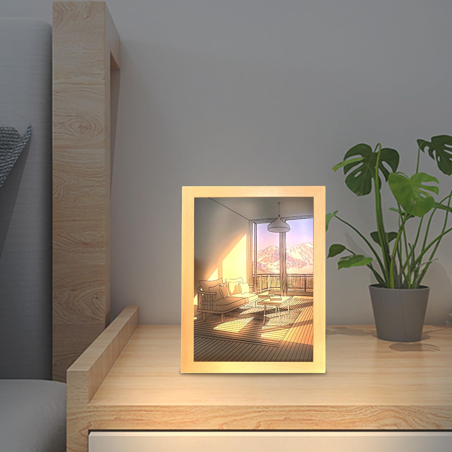 Amazon.co.jp : 【Fumezu】照明絵画装飾 3色のLED ライト