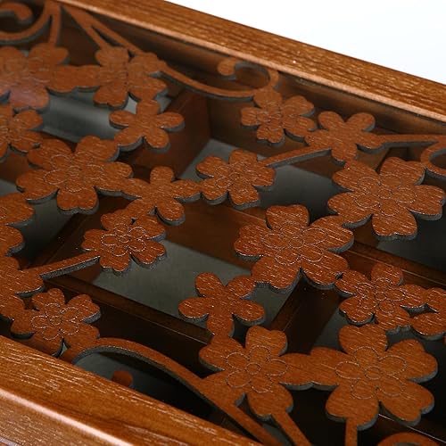 Miniatura 6 de Changsuo Joyero de madera para mujer, con cajones, organizador de almacenamiento de joyas mediano