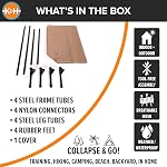 K&H Outdoor Elevated Dog Bed - Cooling Raised Dog Bed for Small & Medium Pets, Breathable Mesh Hammock Design, Indoor/Outdoor Washable Cover, Portable Metal Frame, Tan, Medium 32x25in