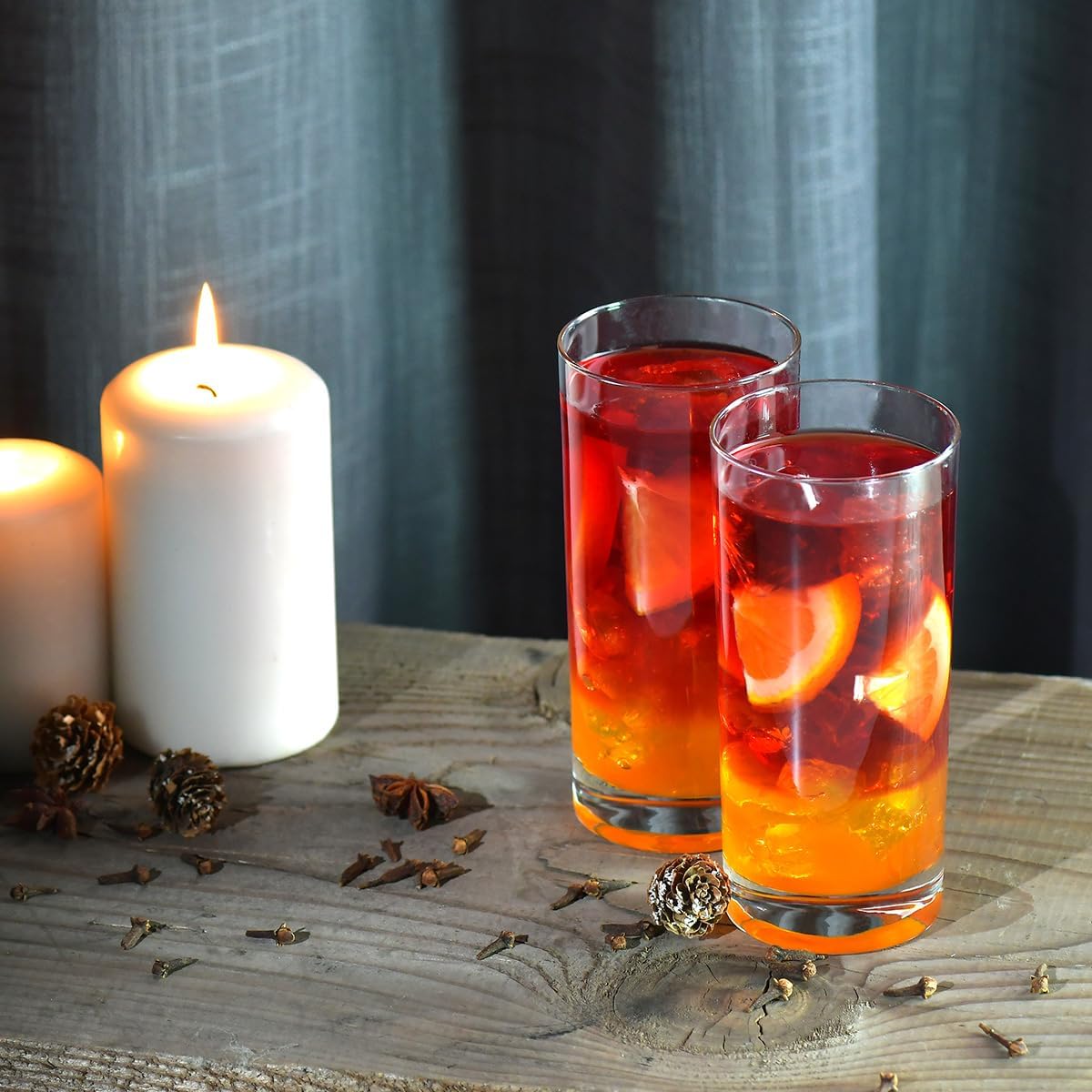 Krosno Tumblers 390ml - Pack of 6 - Blended Collection - Lead Free Crystal - Glasses for Water, Juices and Cocktails