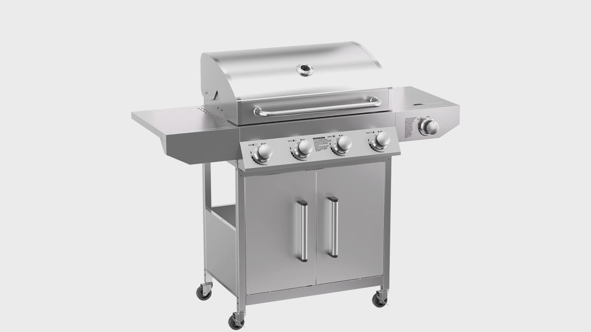 Amazon.com: 4 Burner Propane Gas Grill with Side Burner, Stainless