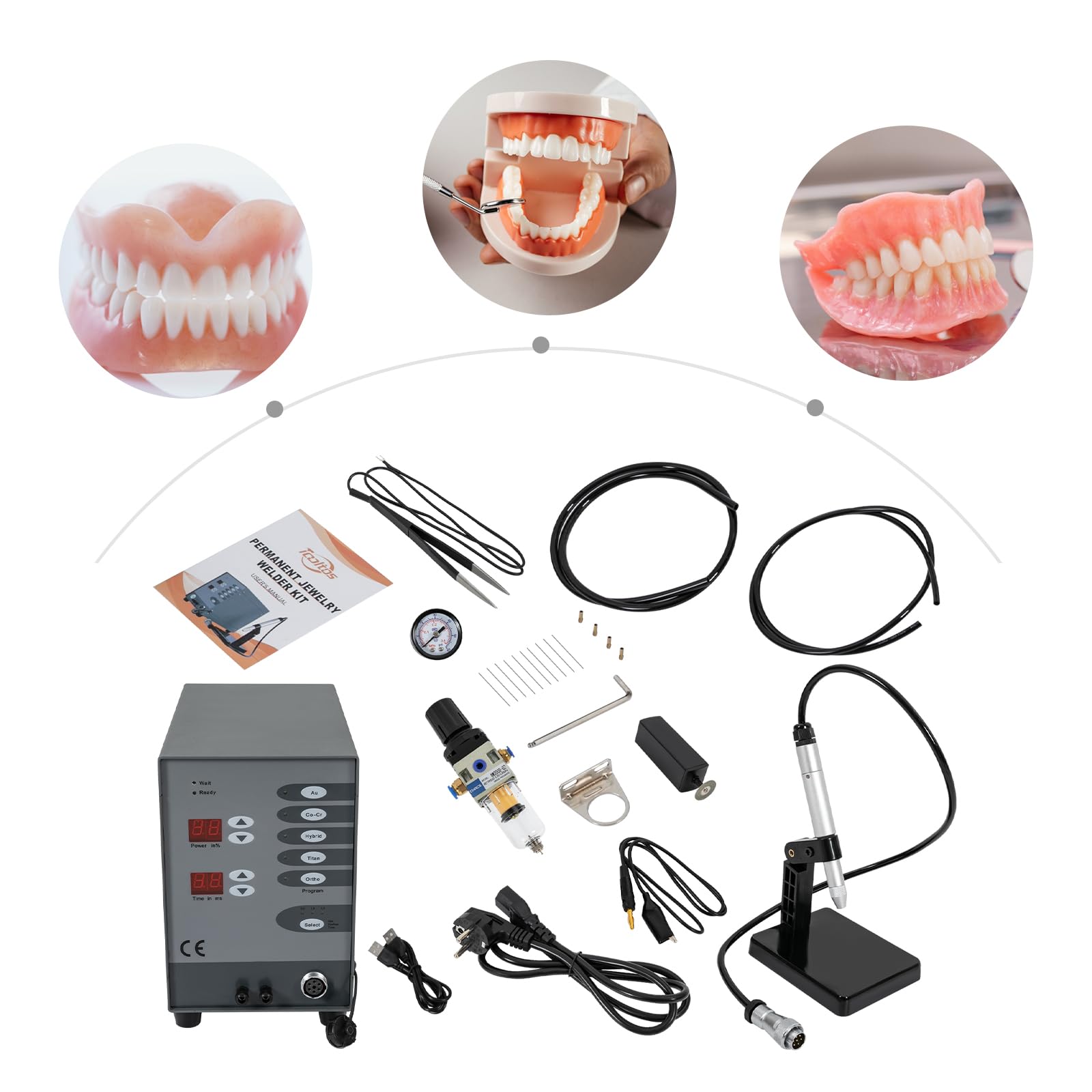 Automatische Punktschweißmaschine mit LCD-Display, 100W, 50-600A Schweißstrom, Puls-Argon-Lichtbogenschweißmaschine Automatische, Schmuckschweißmaschine Schmuckreparaturwerkzeug für Schmuck-Schweißen