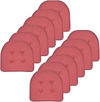 Vista 55 de Sweet Home Collection - Cojín de espuma viscoelástica para silla con capitoné, antideslizante, parte trasera de goma, en forma de U, 17 x 16 Gris