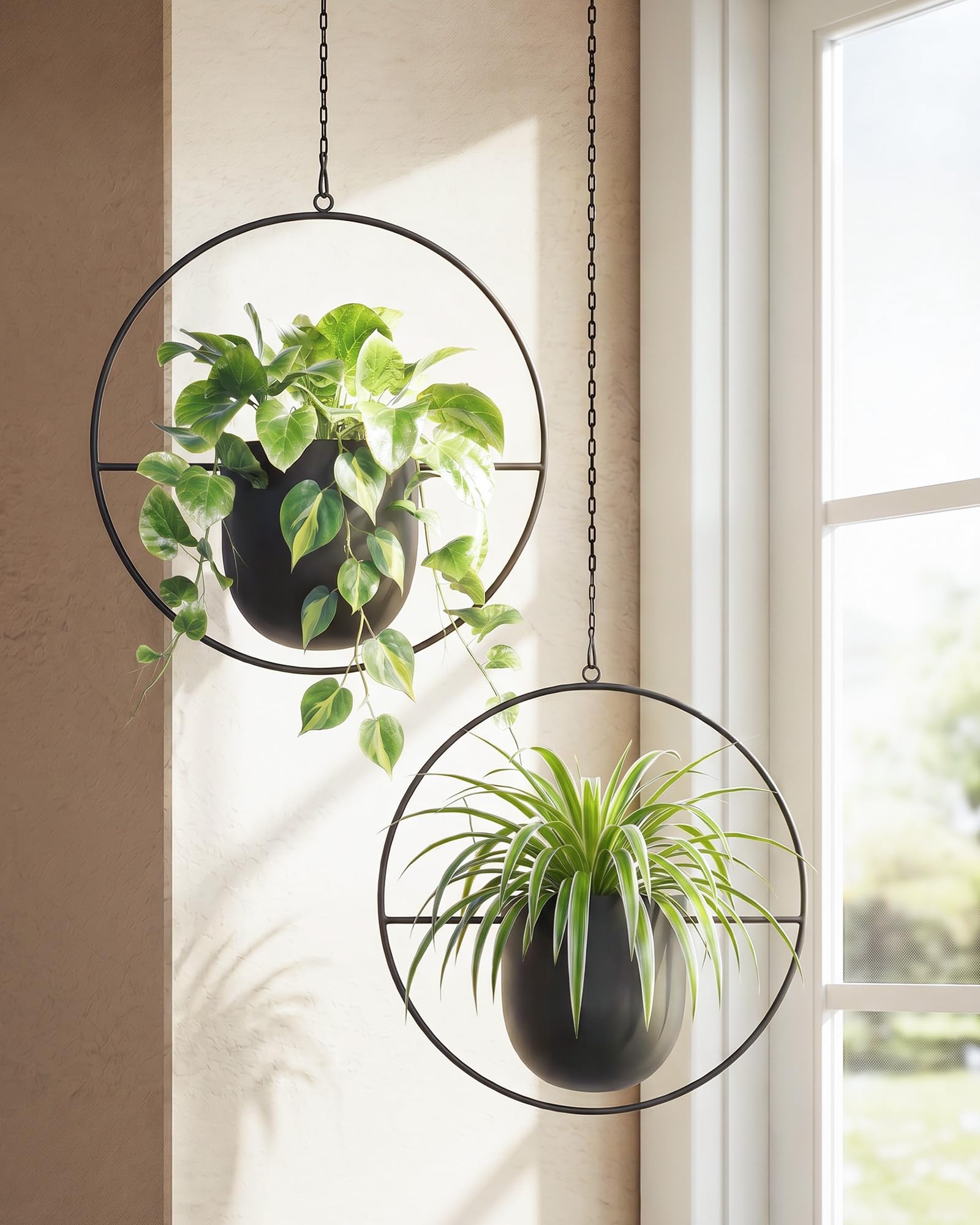 Bamworld Makramee Blumenampel Hängend 02 | Innen & Außen, Balkondeko, Boho-Stil, Hängeampel, Aesthetic Room Decor
