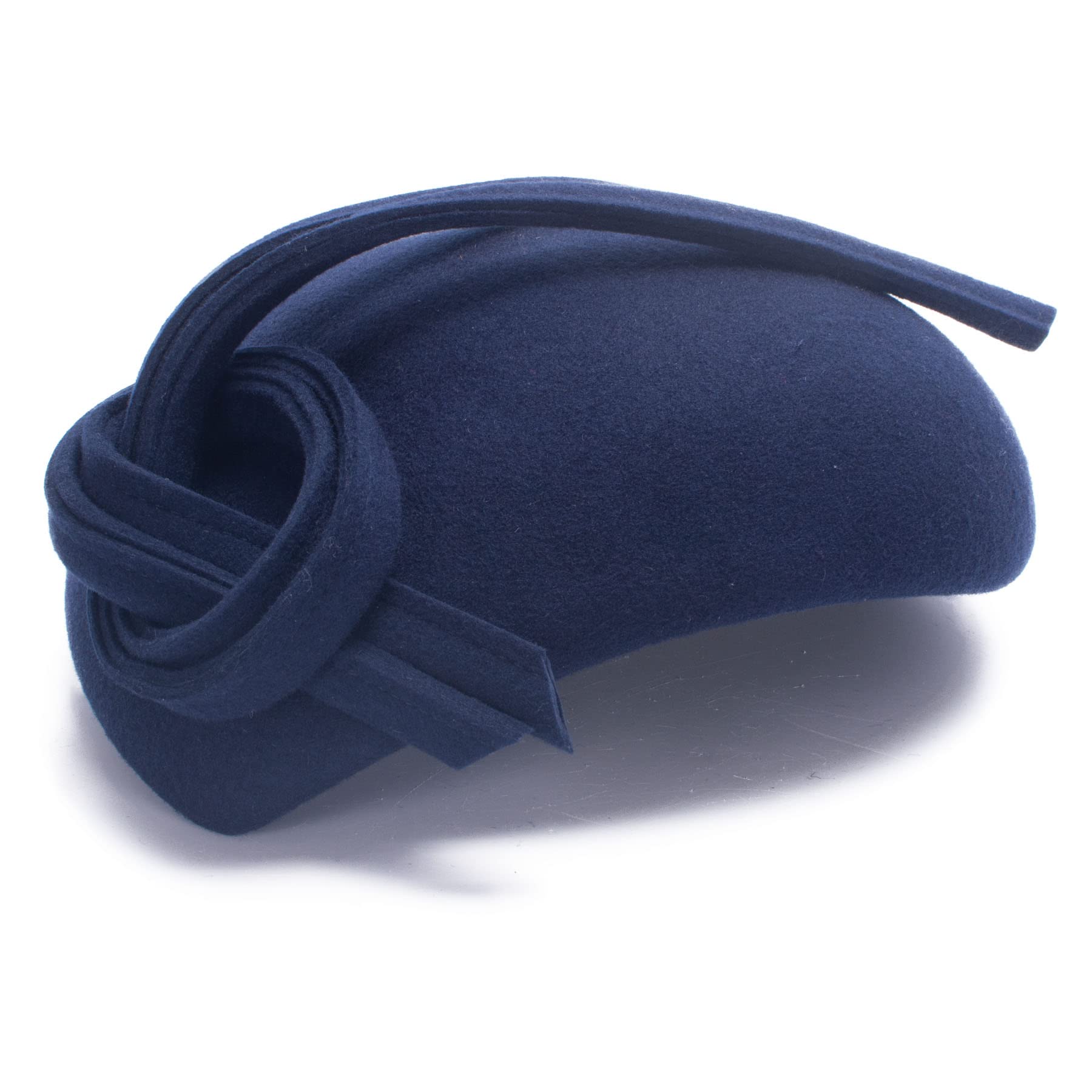 Black Teardrop Women Felt Fascinator Tam Beret Casque Cocktail Hat A572