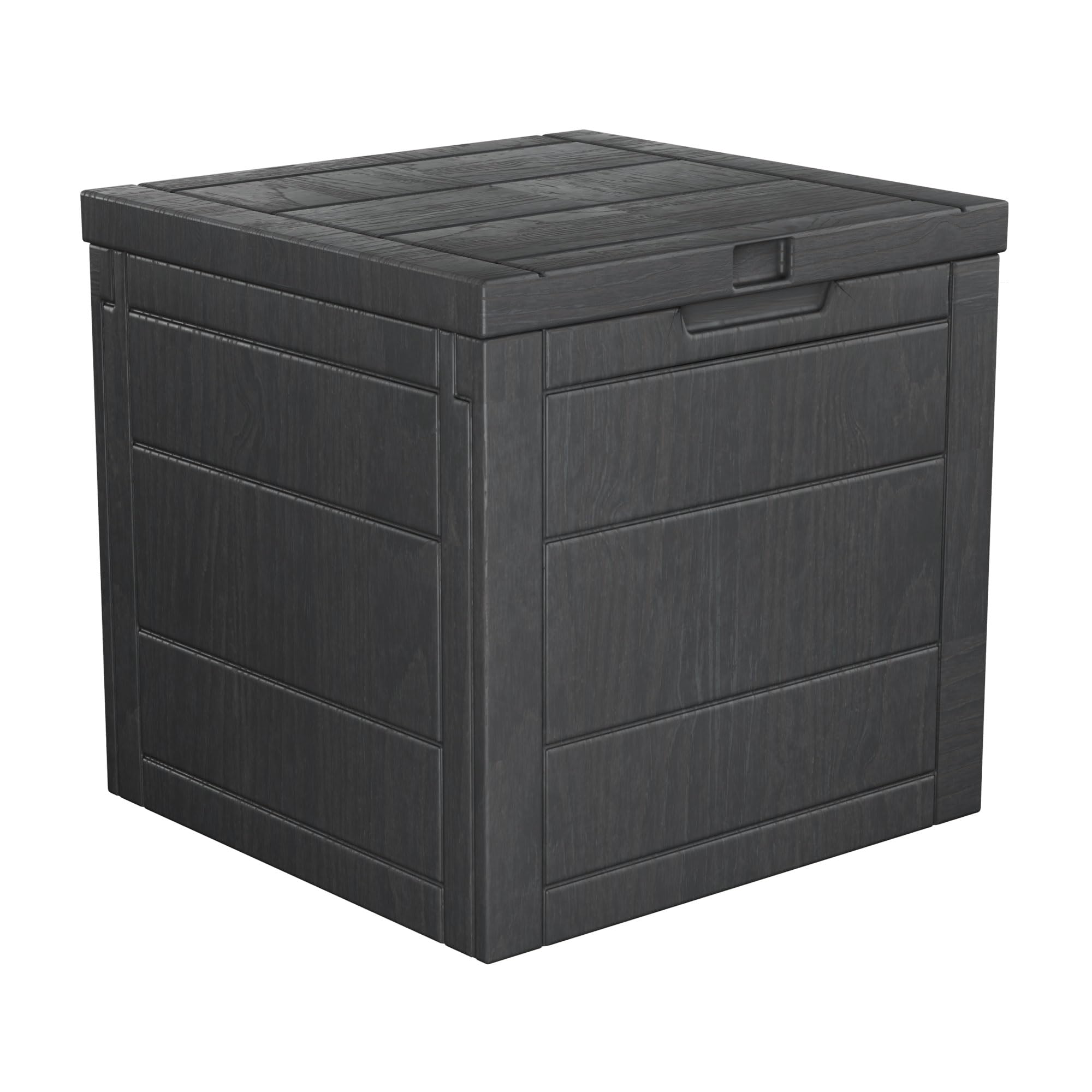 FRANKYSTAR® Neo 35 - Baule Portaoggetti da Giardino 54x53x56 cm Contenitore Lucchettabile in Resina Antracite