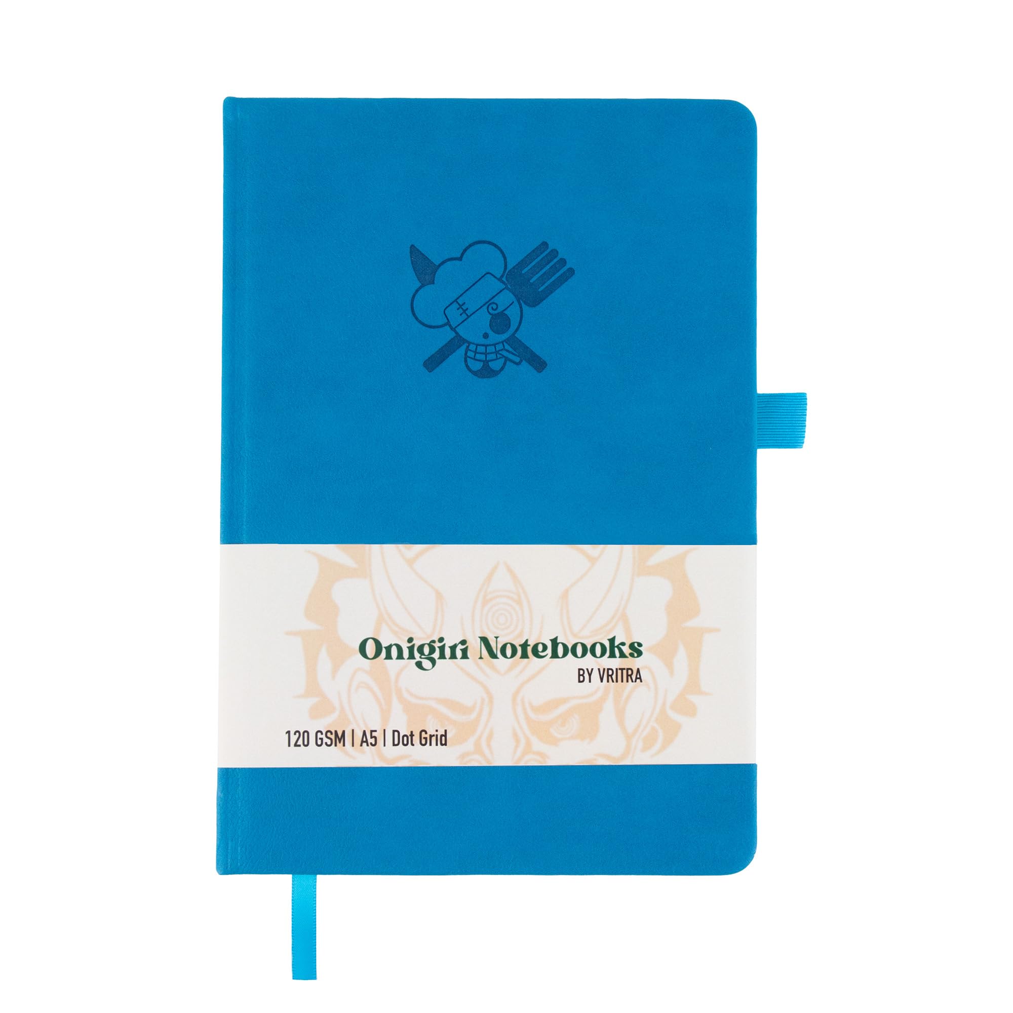 Onigiri Notebooks One Piece Sanji Blue Anime Vegan Leather A5 Hardcover Journal | Blank | Writing, Sketching, Drawing, Painting & Gift for Anime Fans