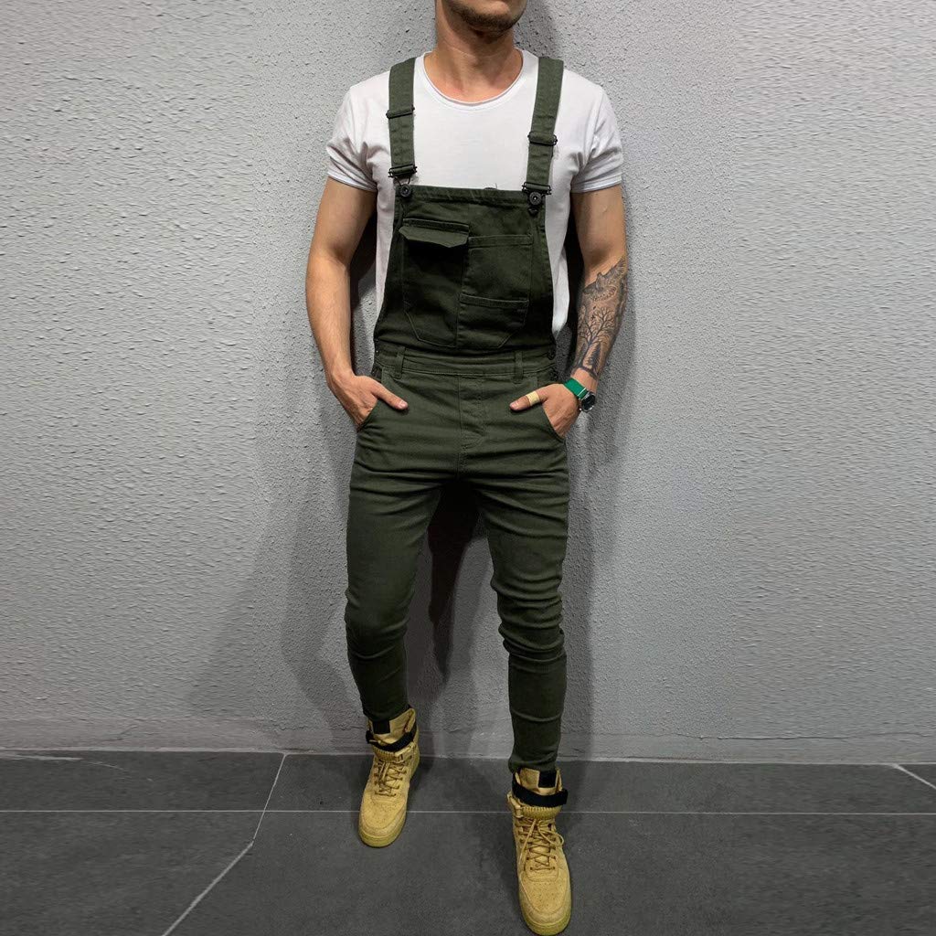 Bib Pants Herren Regular Fit Baumwolle : Arbeitshose gerade Bein langlebig Gartenhose mit Taschen praktische Jumpsuit verstellbare Träger, angenehm Peto für Gartenarbeit