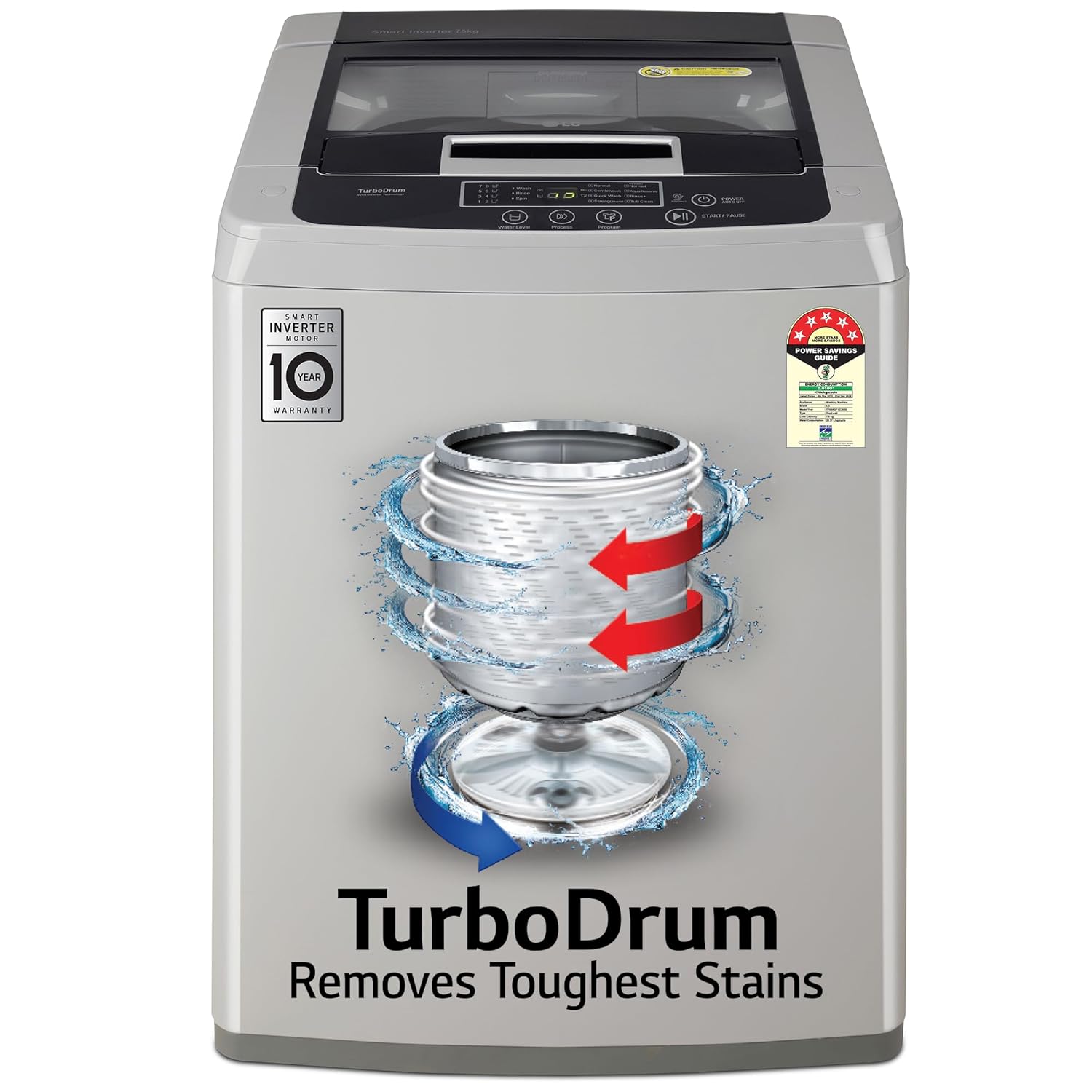 LG 7.5 Kg 5 Star Smart Inverter FullyAutomatic Top Load Washing