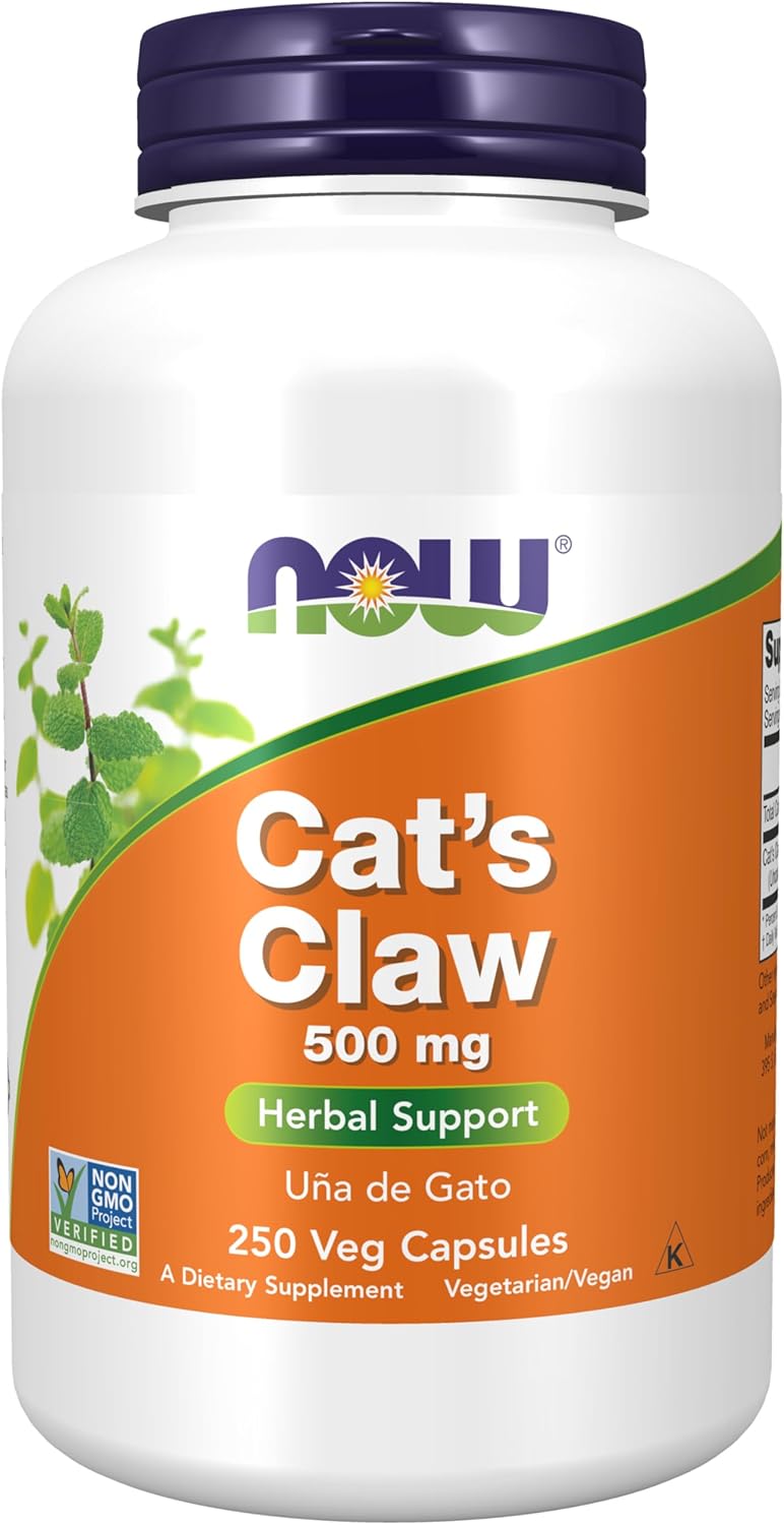 NOW Supplements, Cat’s Claw 500 mg, Non-GMO Project Verified, Herbal Supplement, 250 Count (Pack of 1)