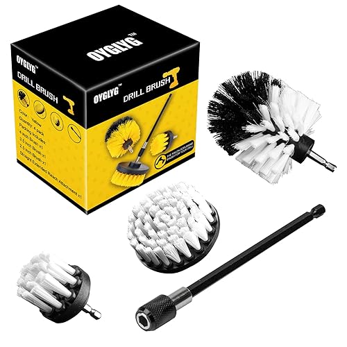 Miniatura 9 de Juego de accesorios de cepillo de taladro cepillo de taladro adecuado para superficies de baño lechada piso bañera ducha azulejos cocina y automóvil