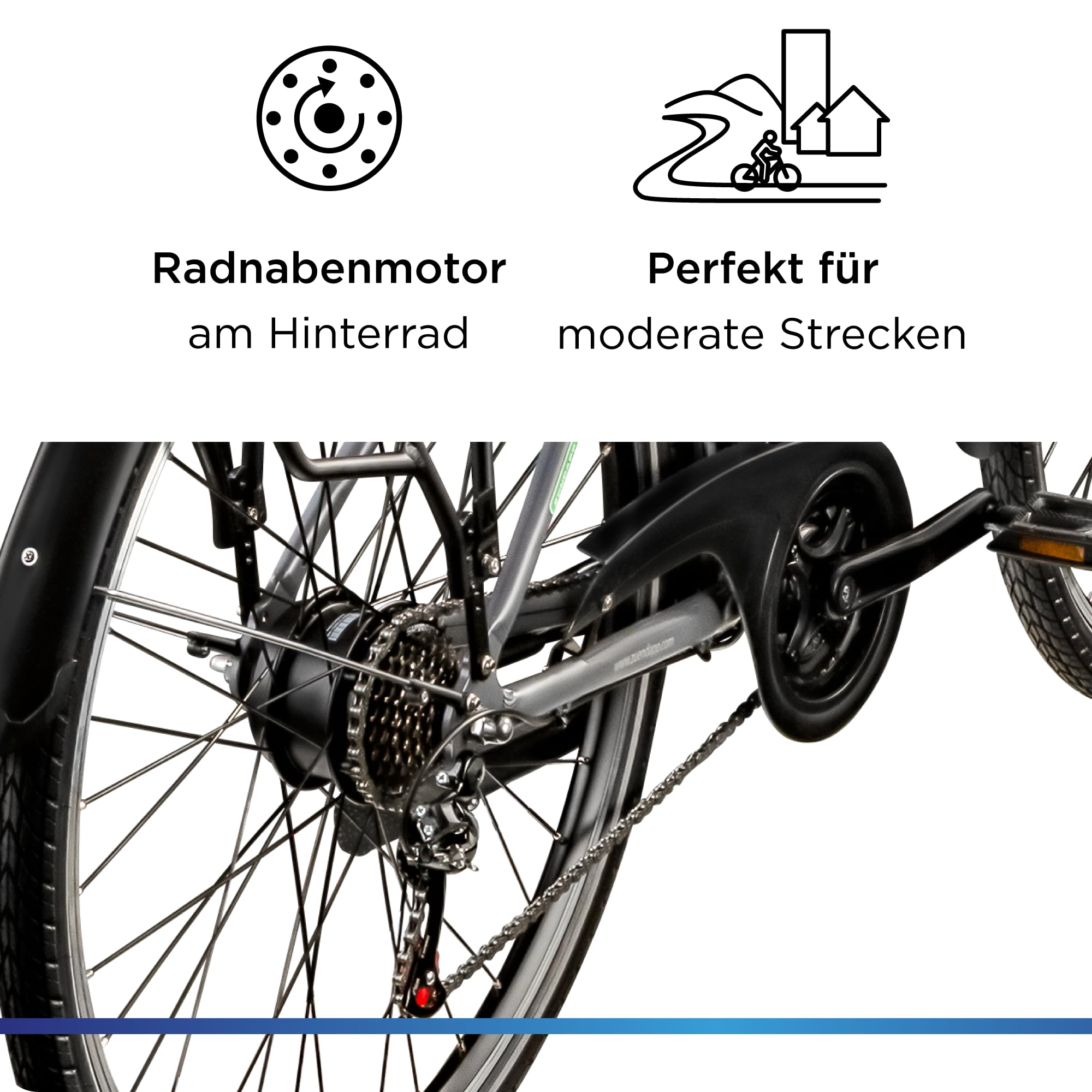 ZÜNDAPP Z802 E Bike Trekking 155-185 cm Fahrrad 21 Gänge, bis 115 km, 28 Zoll Elektrofahrrad mit Beleuchtung und LED Display, Ebike Trekkingrad