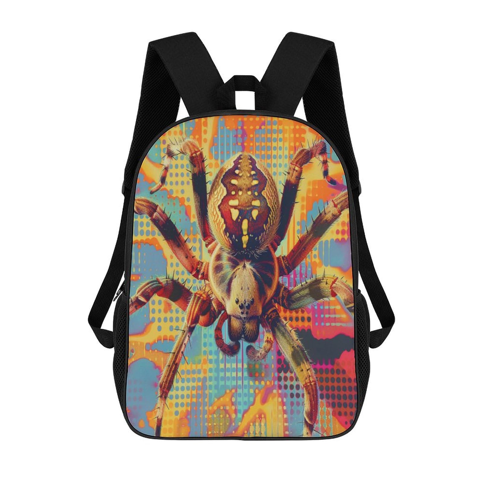 QPIRINMEX Bookbags Girls Kids School Backpack Spider School Bag 3D Printed School Bag for Children's Elementary And Middle School Student 17inch
