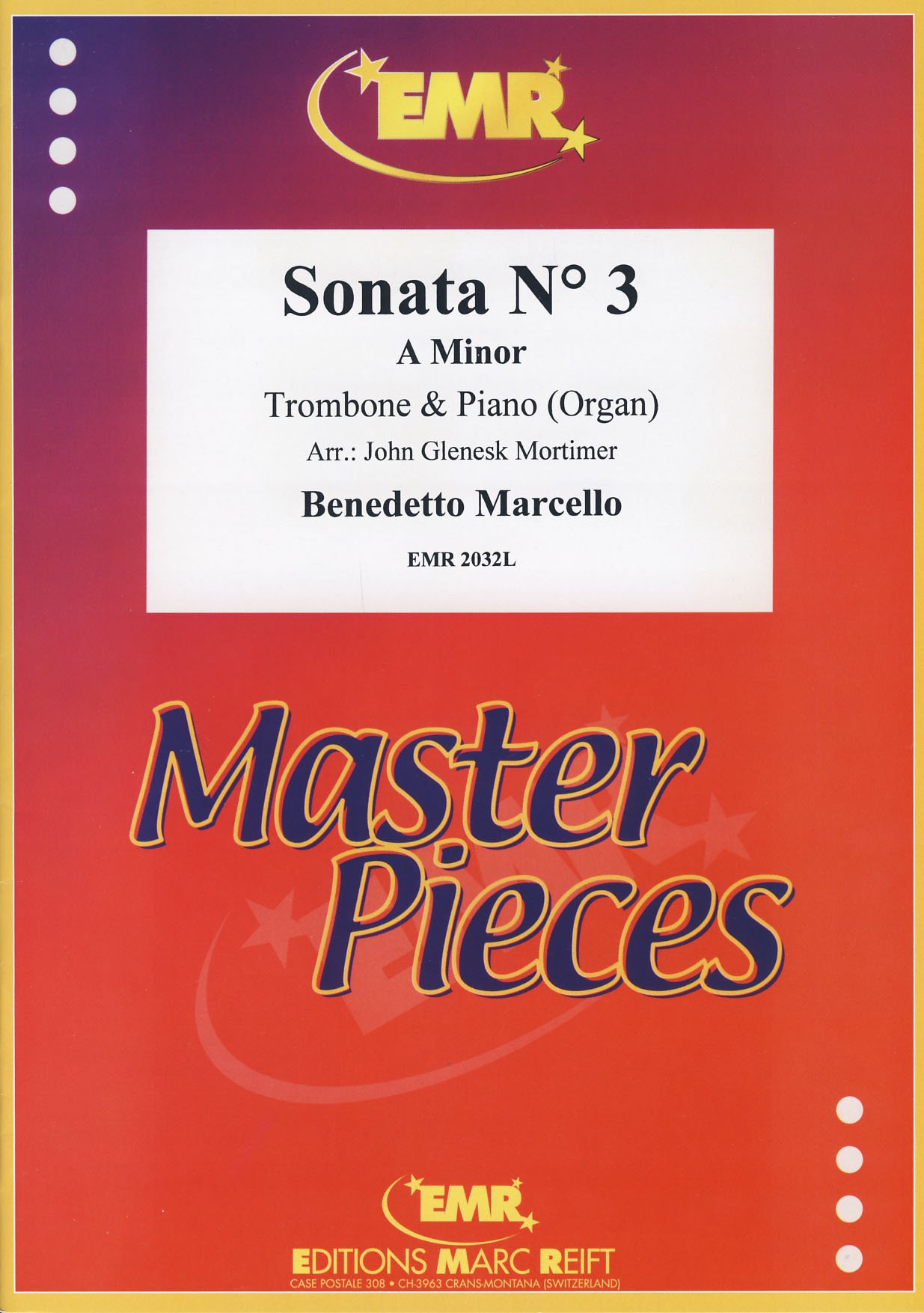 MARCELLO - Sonata nº 3 en La menor para Trombon y Piano (Organo) (Mortimer)