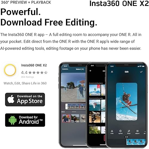 Miniatura 9 de Insta360 Cámara ONE X2 360 con pantalla táctil, video 5.7K30 360, modo de cámara frontal constante, foto 360 de 18 MP + InstaPano  El paquete