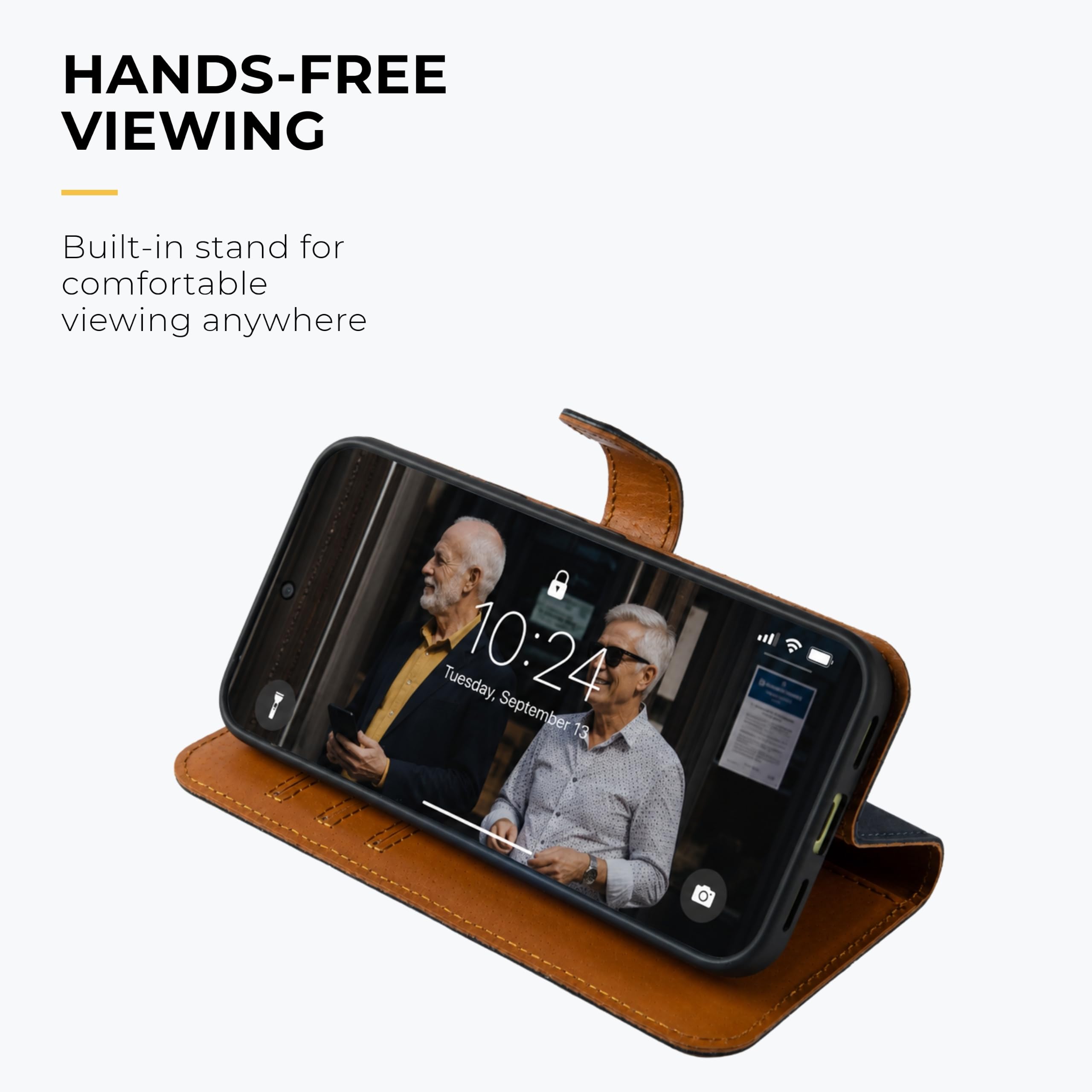 Snakehive Custodia a portafoglio in vera pelle per Google Pixel 11 Pro XL - Custodia a libro con scomparti per carte di credito e supporto (blu navy)