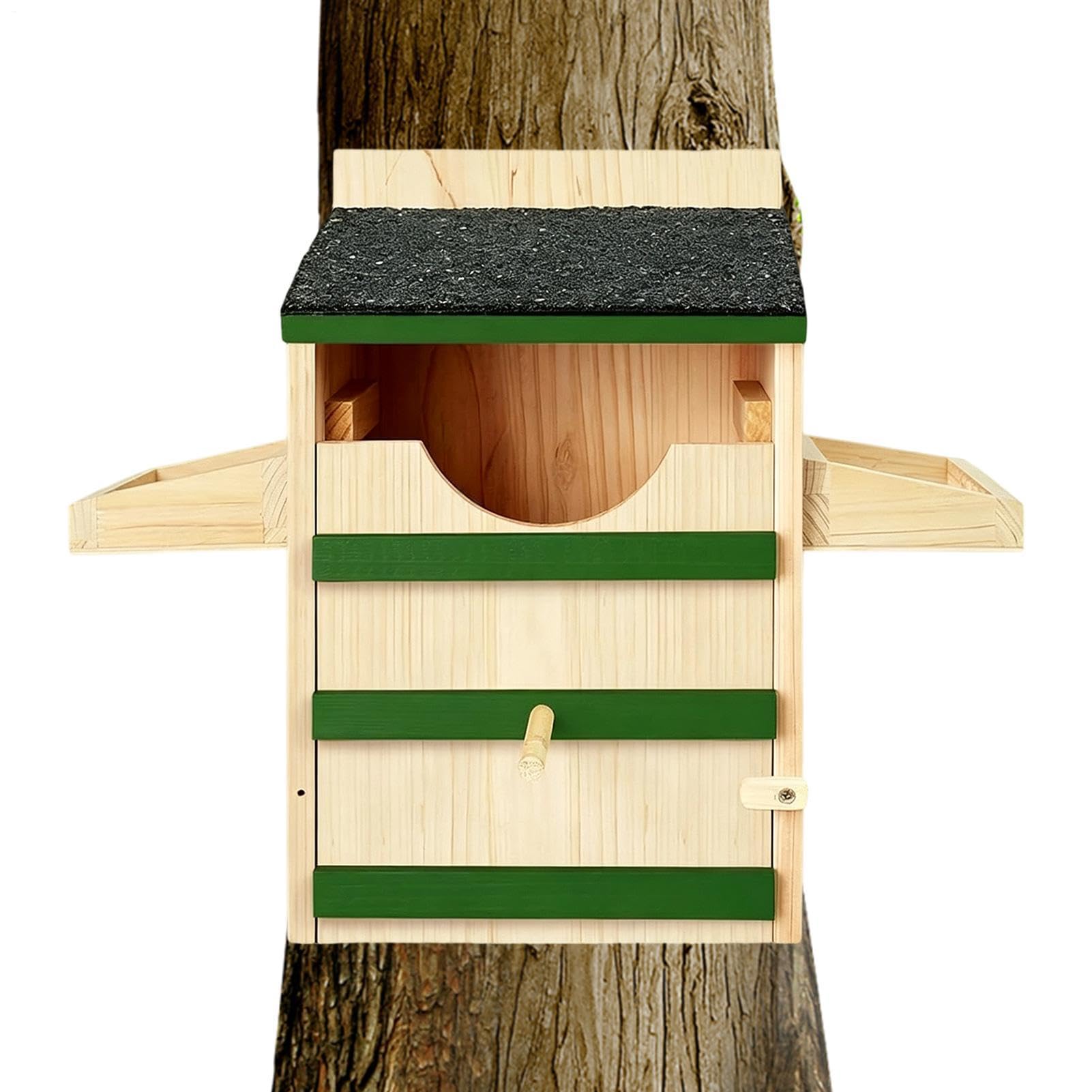 Nichoir hiboux 36,8 x 22,9 cm en bois résistant aux intempéries avec
