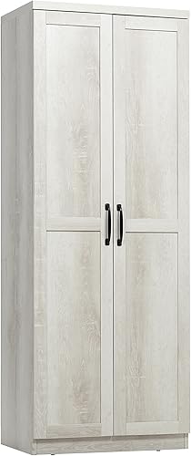 HOMCOM Despensa de cocina de 2 puertas de 63 pulgadas armario de almacenamiento independiente con 2 estantes ajustables para cocina o sala de estar